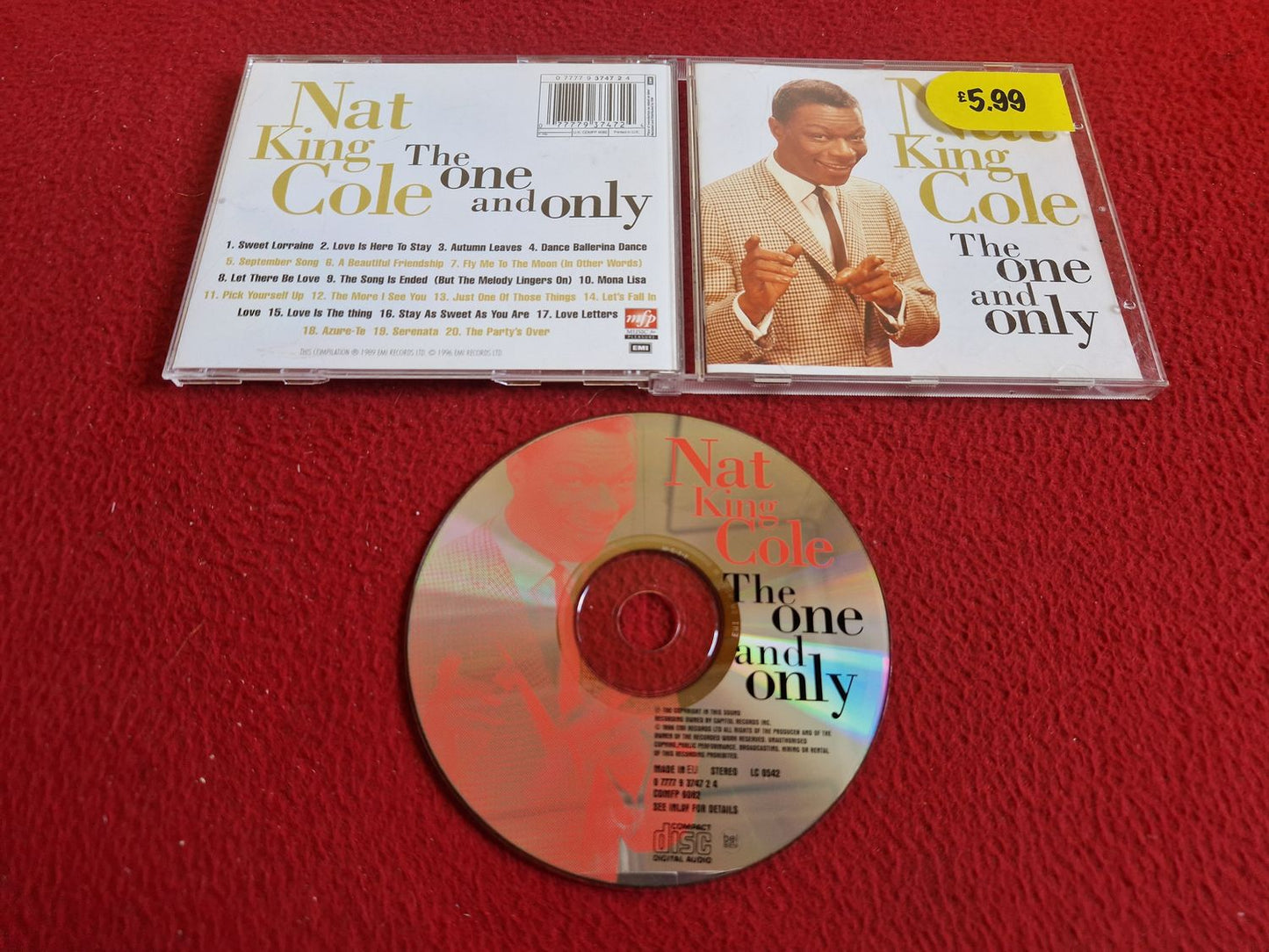 NAT KING COLE THE ONE AND ONLY CD
