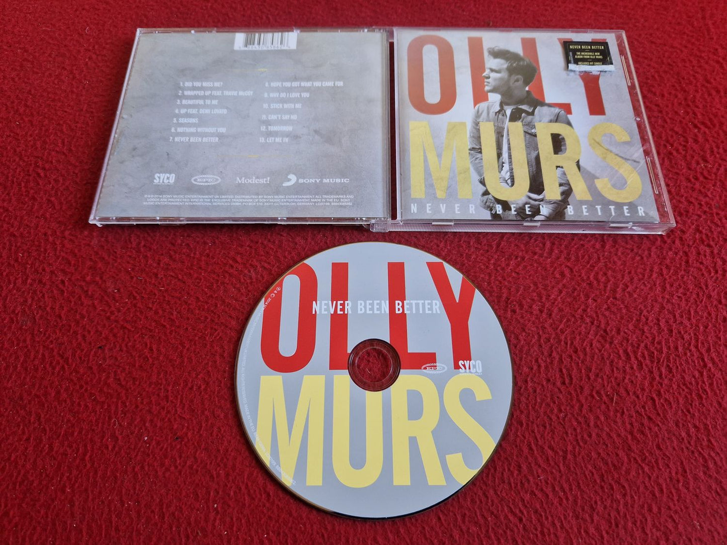 OLLY MURS NEVER BEEN BETTER CD