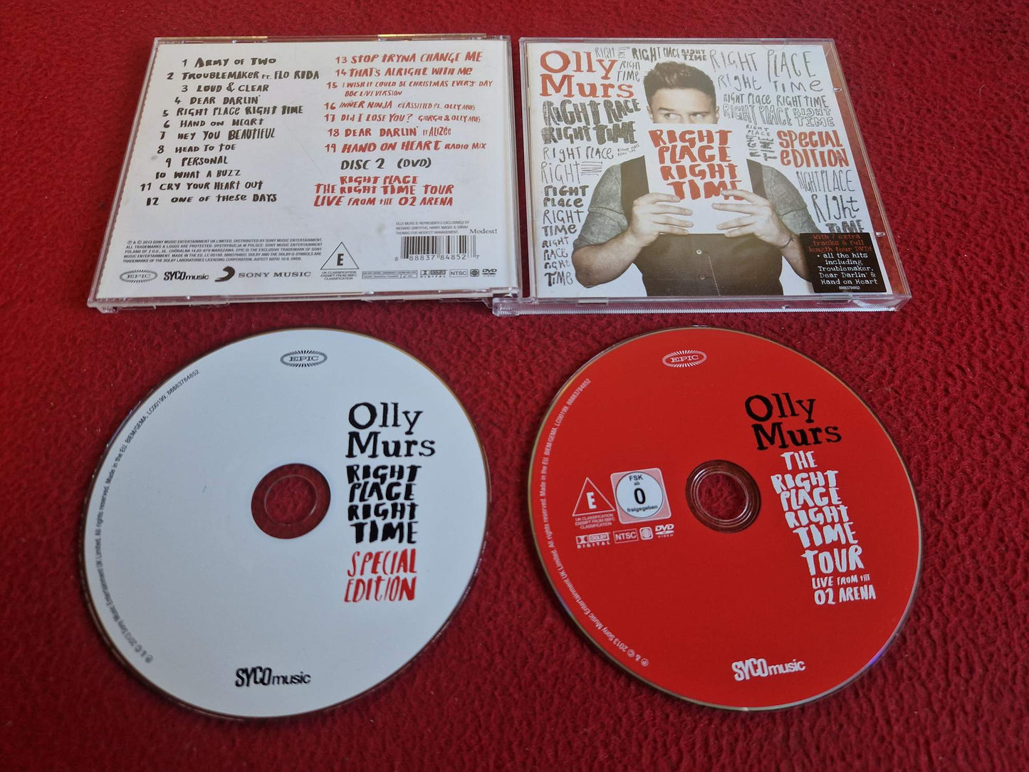 OLLY MURS RIGHT PLACE RIGHT TIME CD / DVD