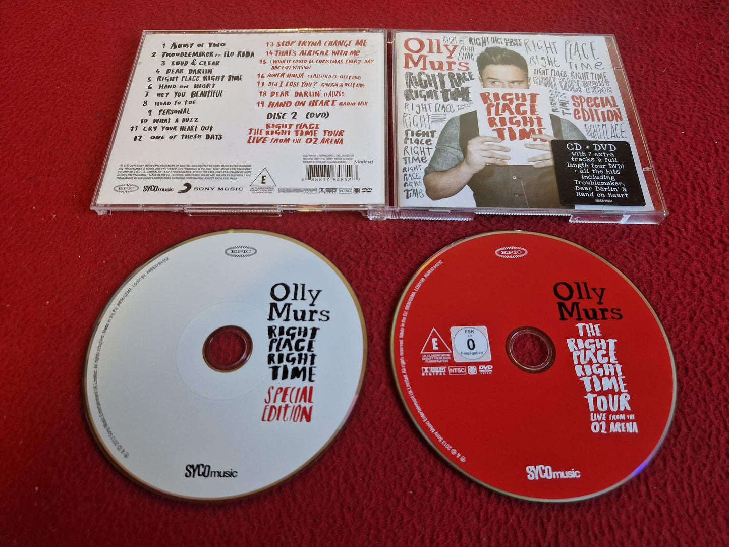OLLY MURS RIGHT TIME RIGHT PLACE CD / DVD