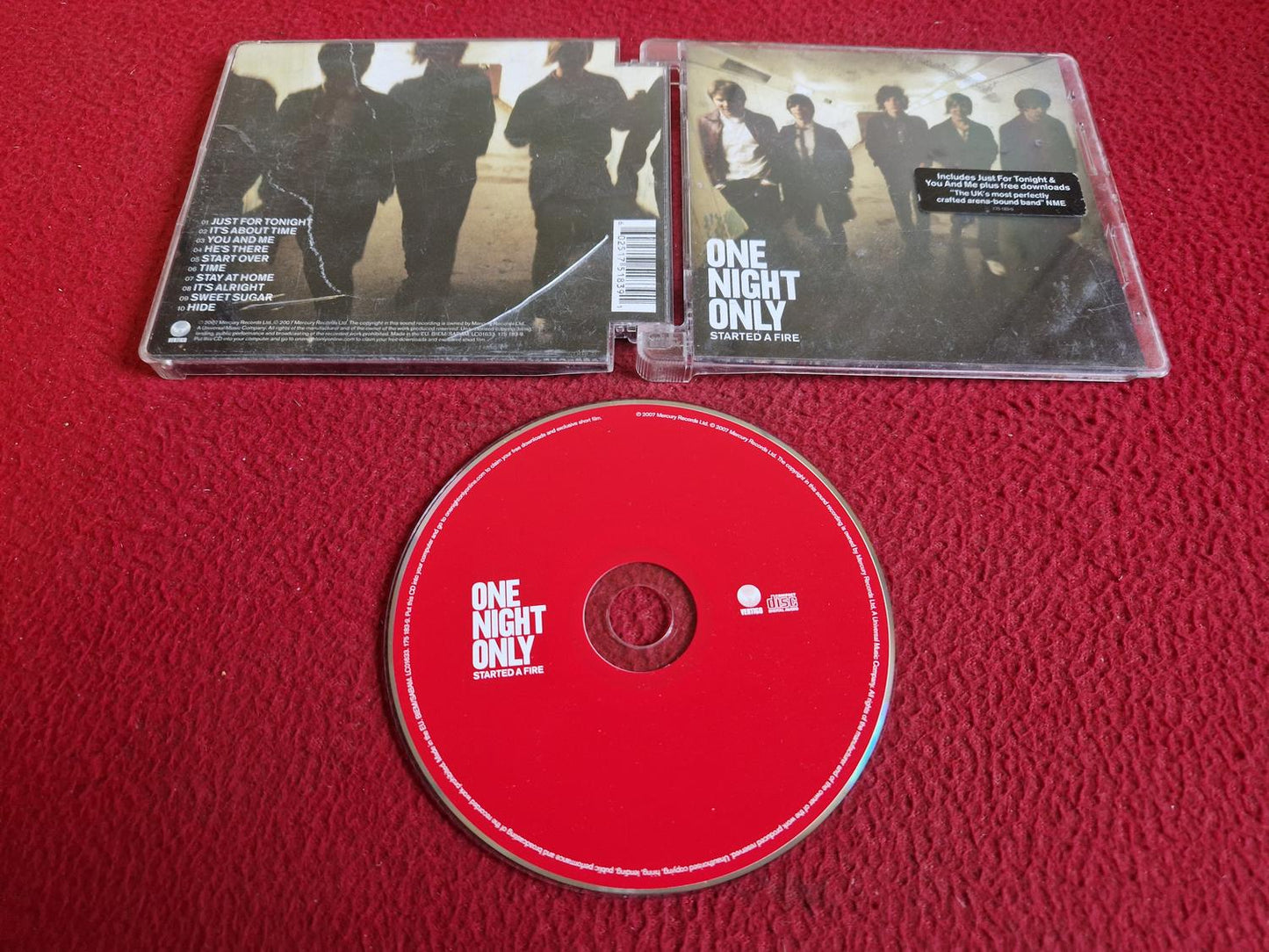 ONE NIGHT ONLY STARTED A FIRE CD