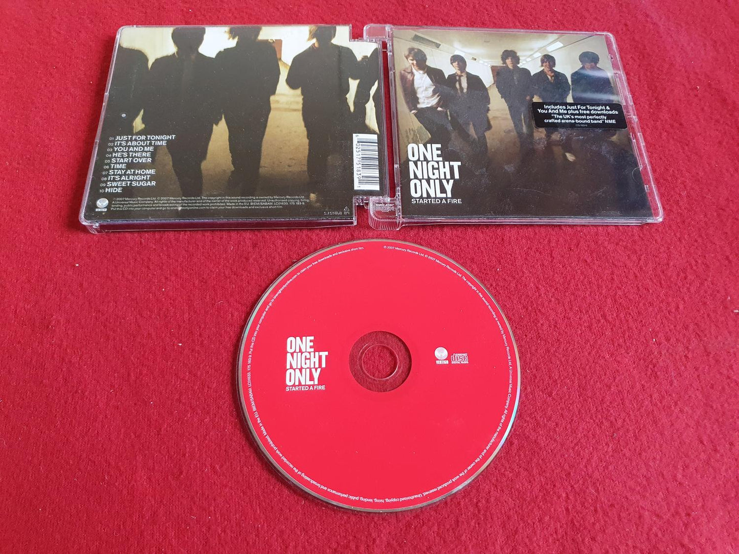 ONE NIGHT ONLY STARTED A FIRE till CD