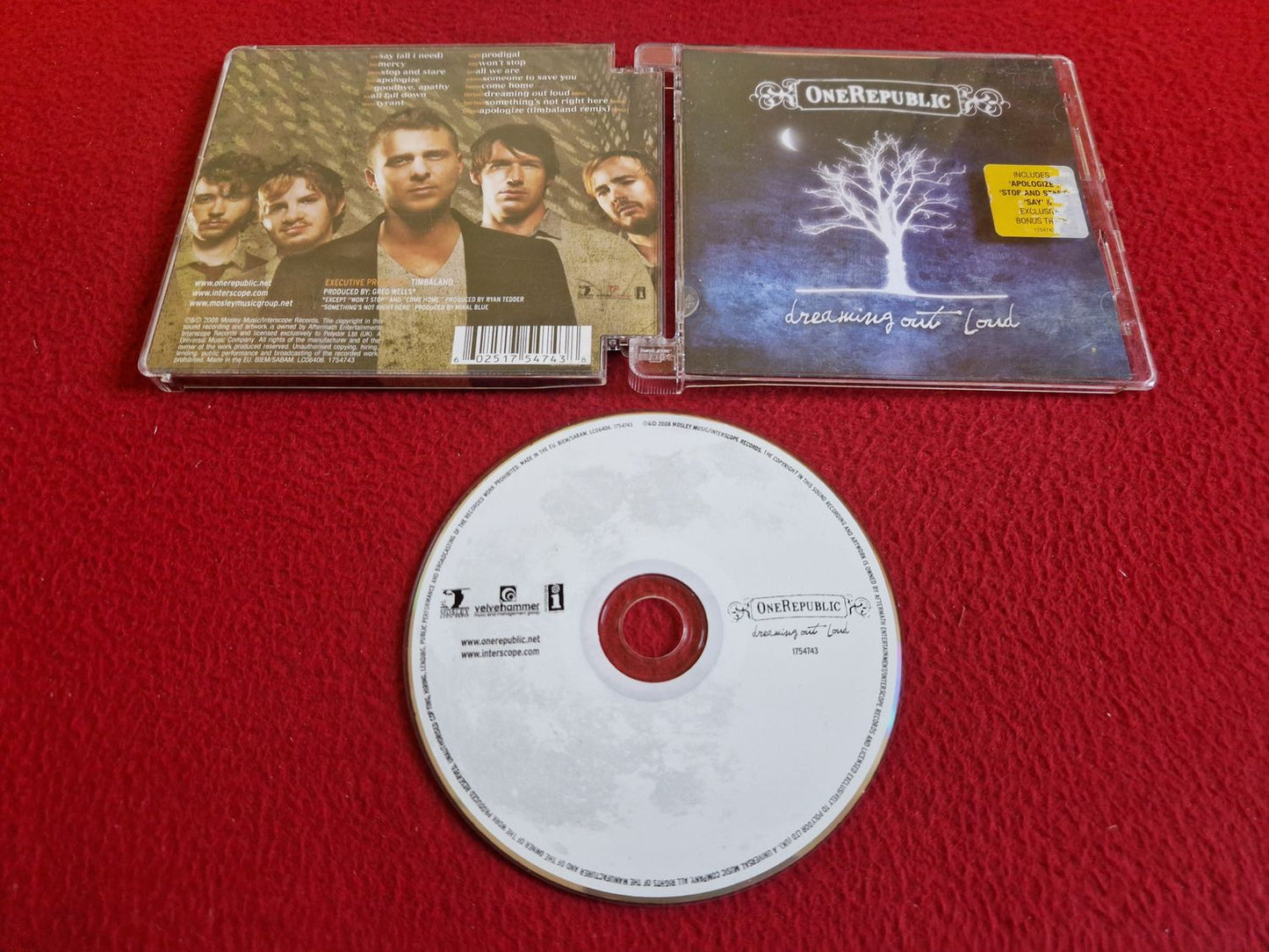 ONEREPUBLIC DREAMING OUT LOUD CD