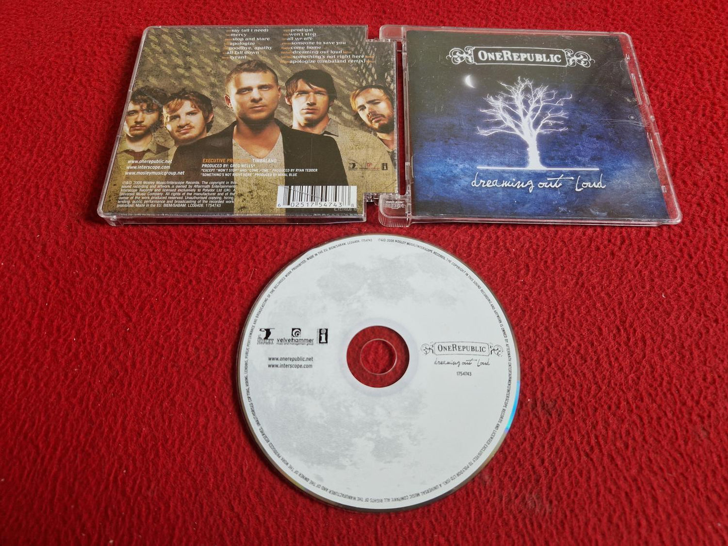 ONEREPUBLIC DREAMING OUT LOUD CD