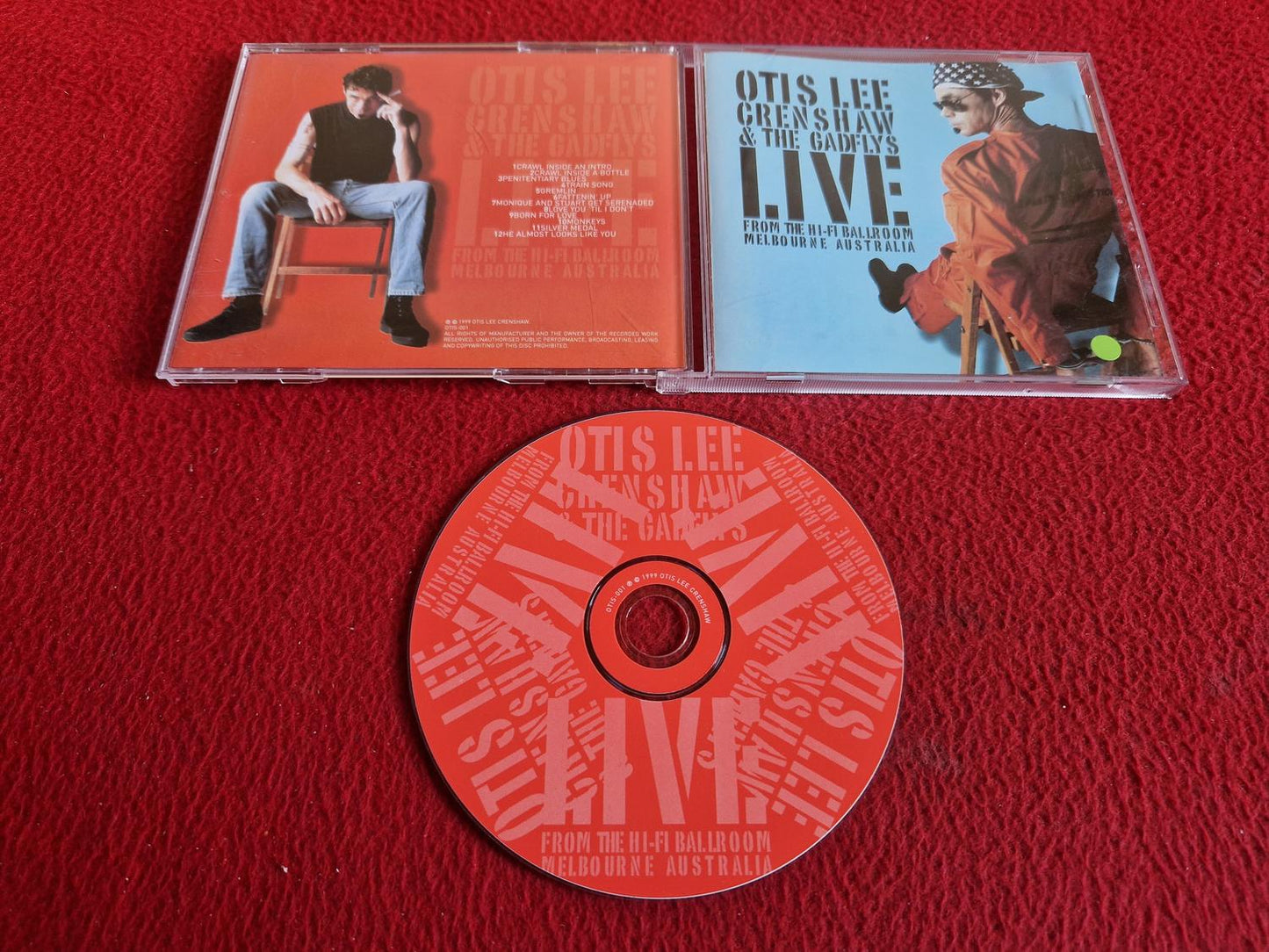 OTIS LEE CRENSHAW & THE GADFLYS LIVE FROM THE HI-FI BALLROOM MELBOURNE CD