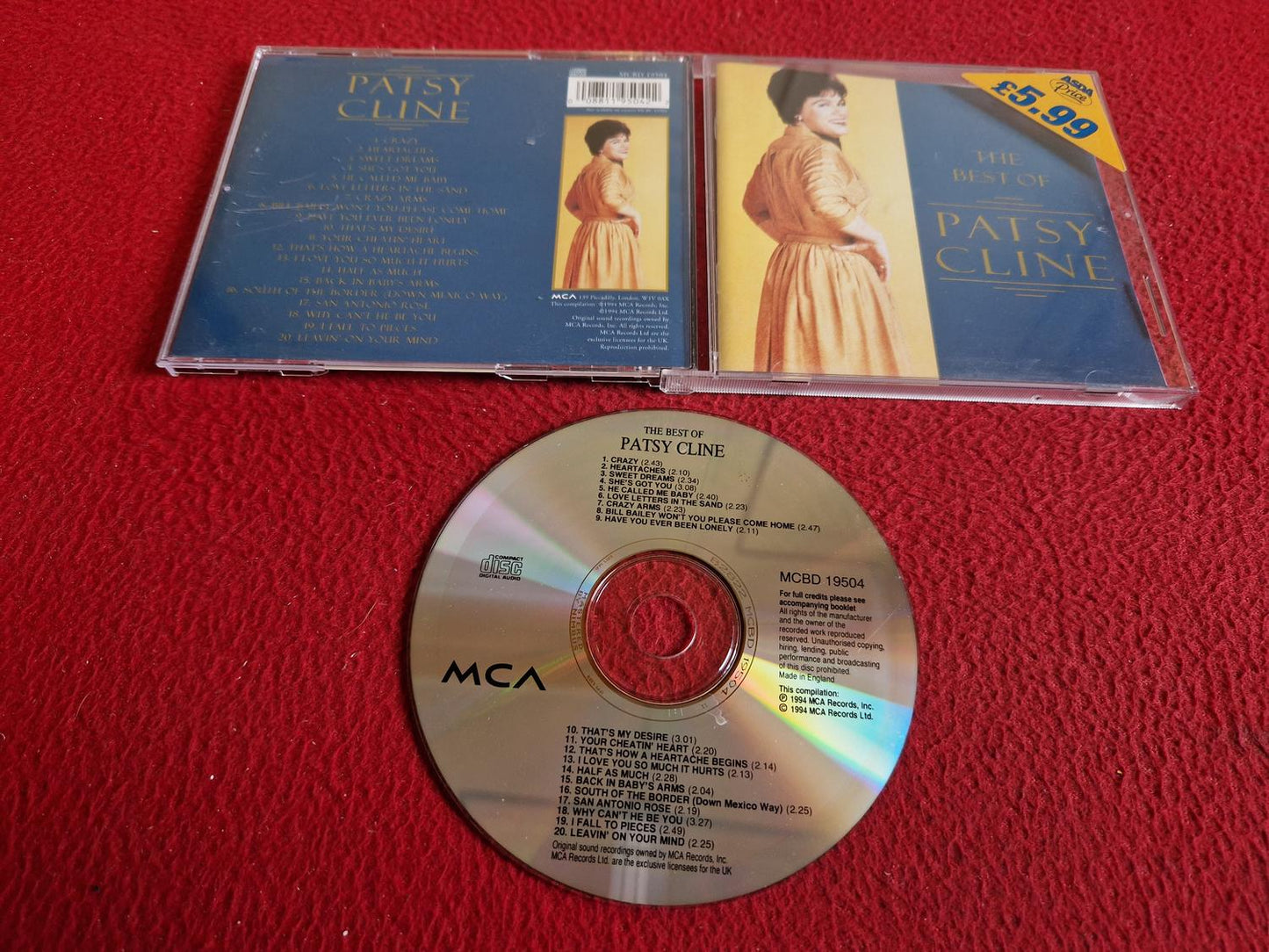 PATSY CLINE THE BEST OF CD