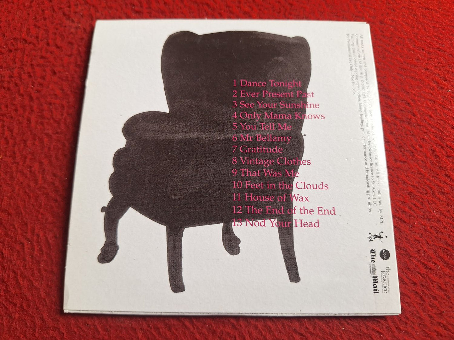 PAUL MCCARTNEY MEMORY ALMOST FULL CD