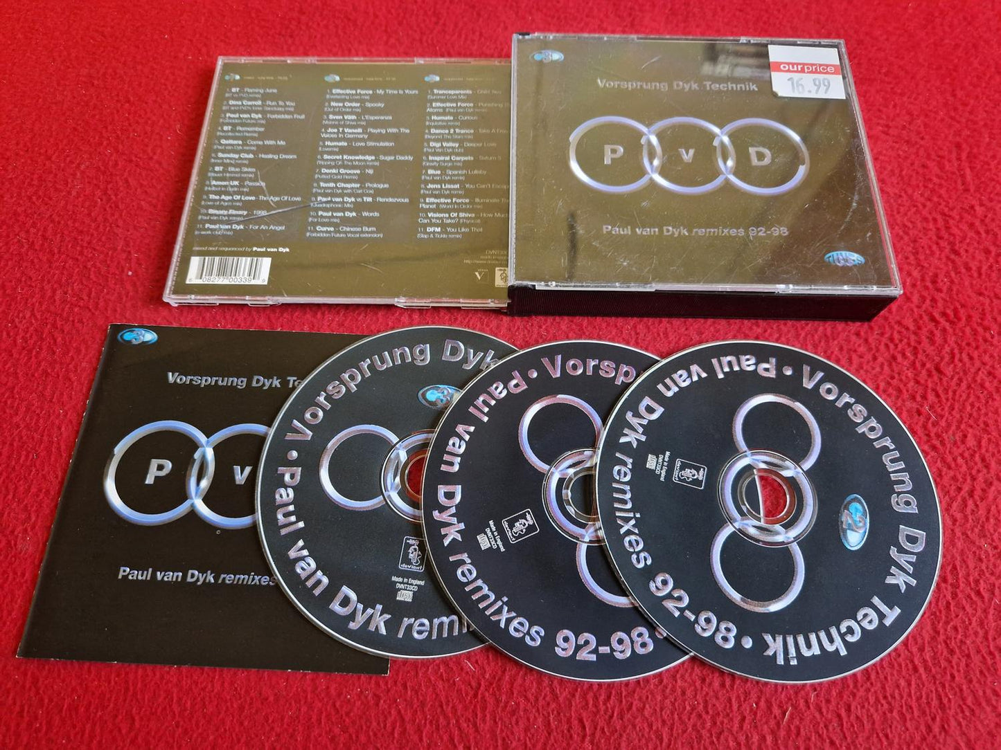 PAUL VAN DYK REMIXES 92 - 98 VORSPRUNG DYK TECHNIK CD BOX