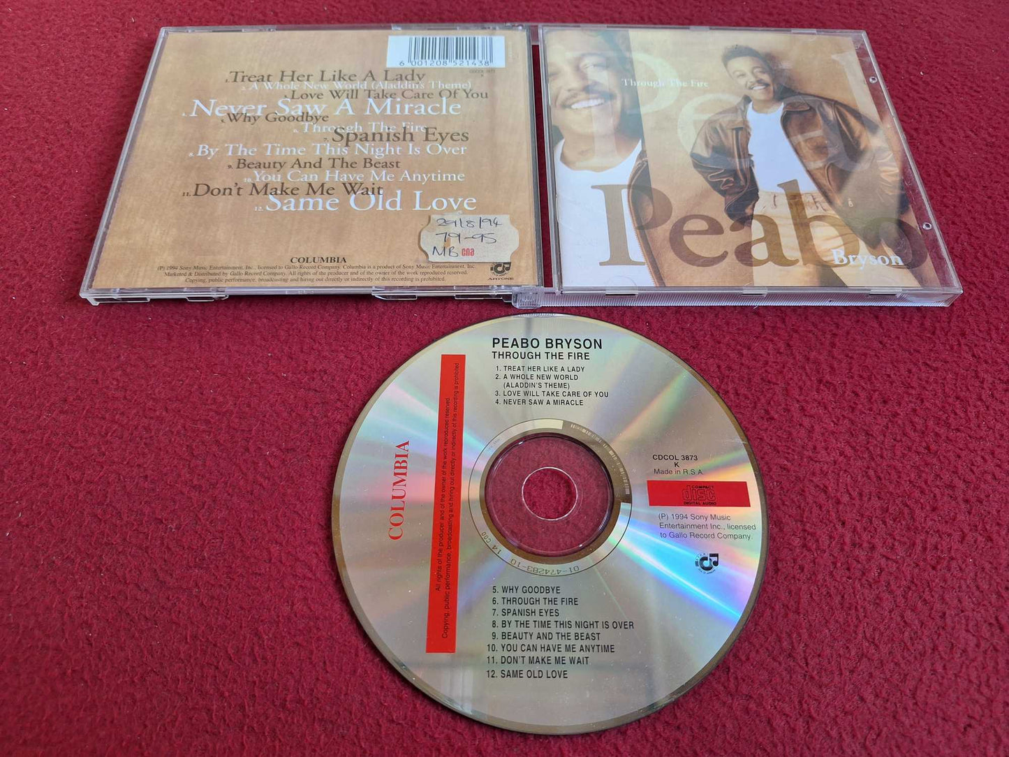 PEABO BRYSON THROUGH THE FIRE CD