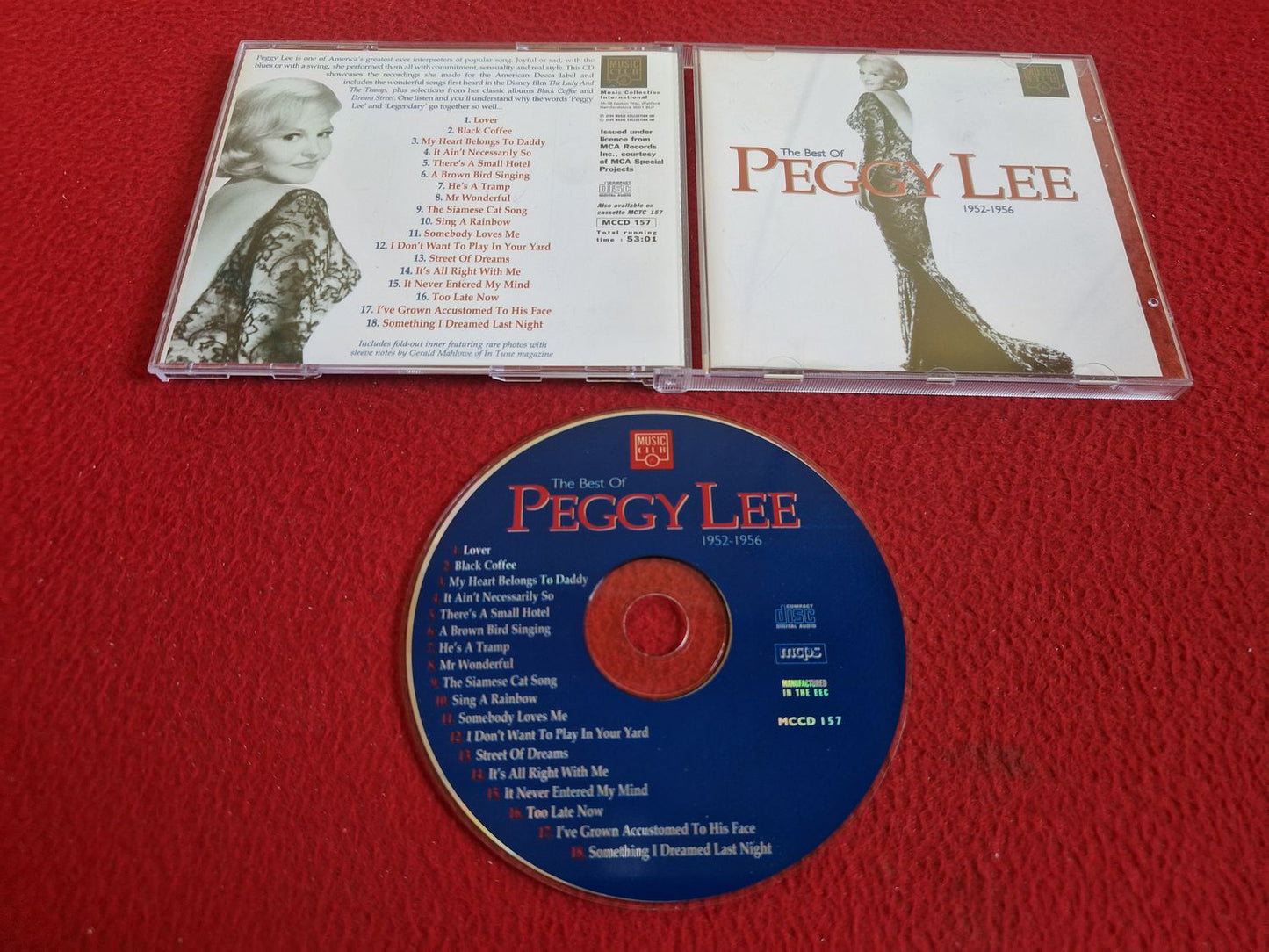 PEGGY LEE THE BEST OF 1952 - 1956 CD