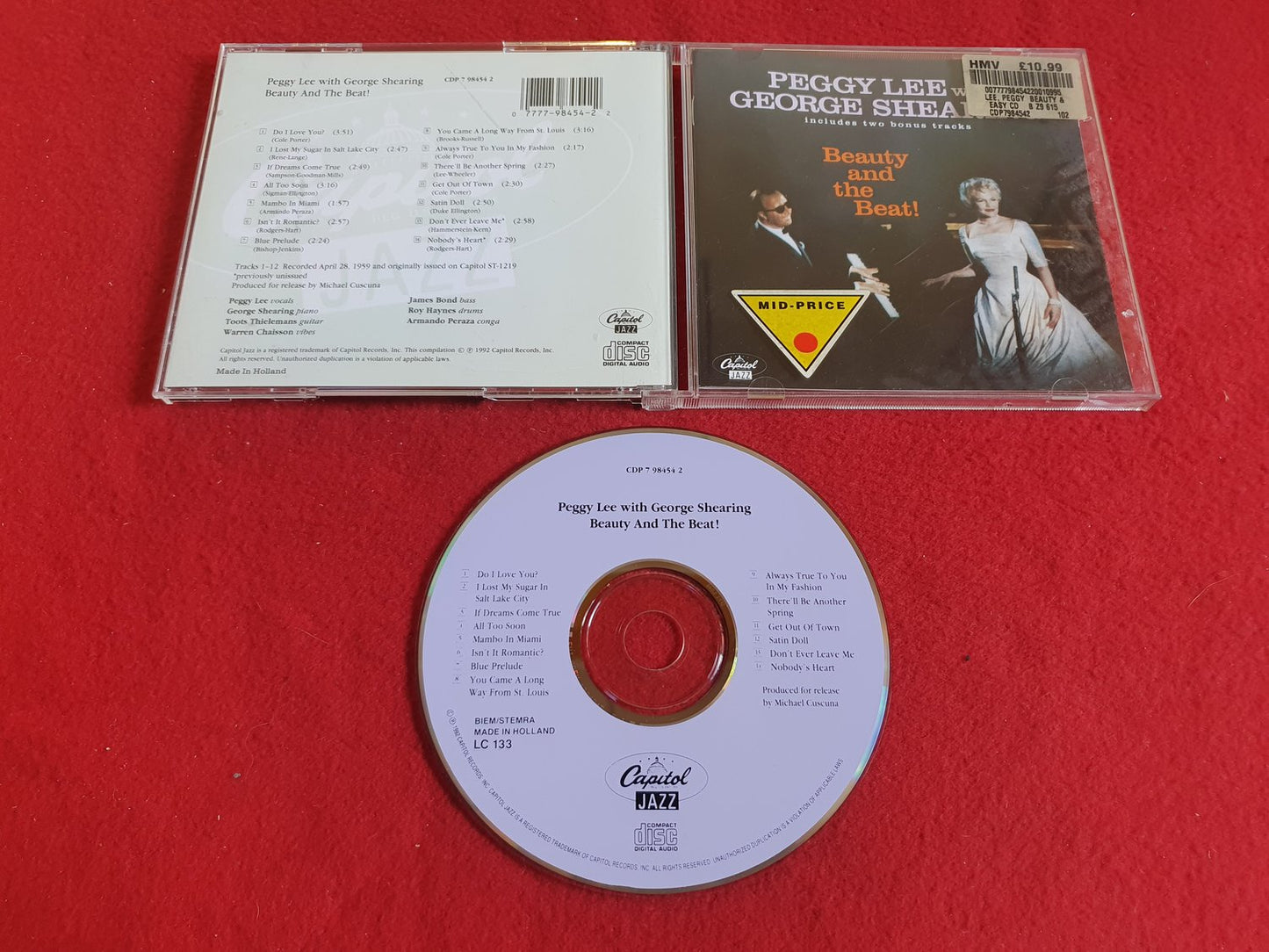 PEGGY LEE WITH GEORGE SHEARING BEAUTY AND THE BEAT! till CD
