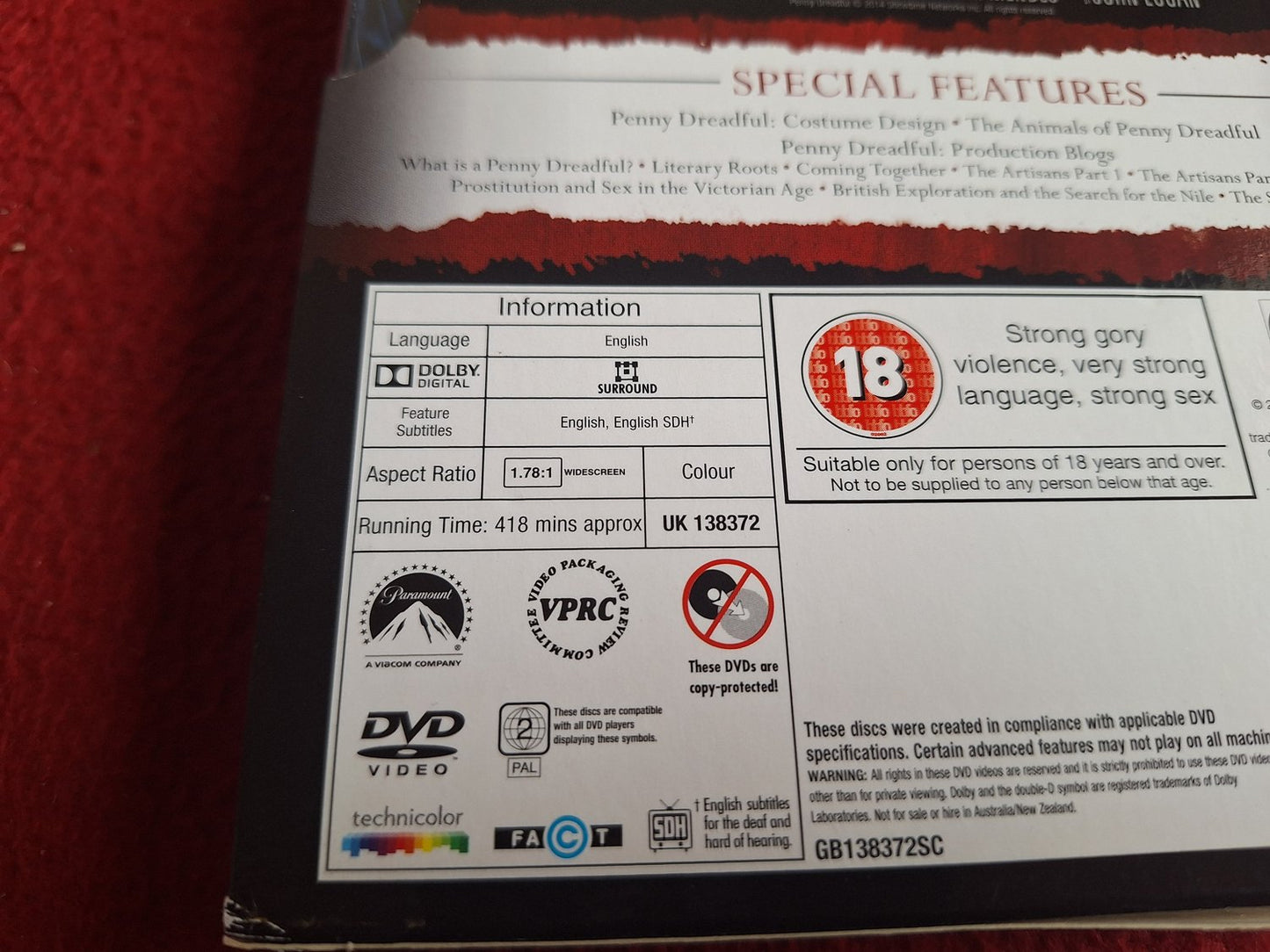 PENNY DREADFUL SEASON 1 BOX DVD