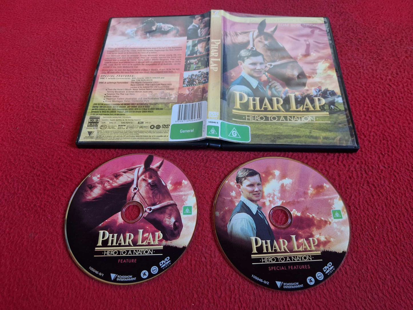 PHAR LAP HERO TO A NATION DVD