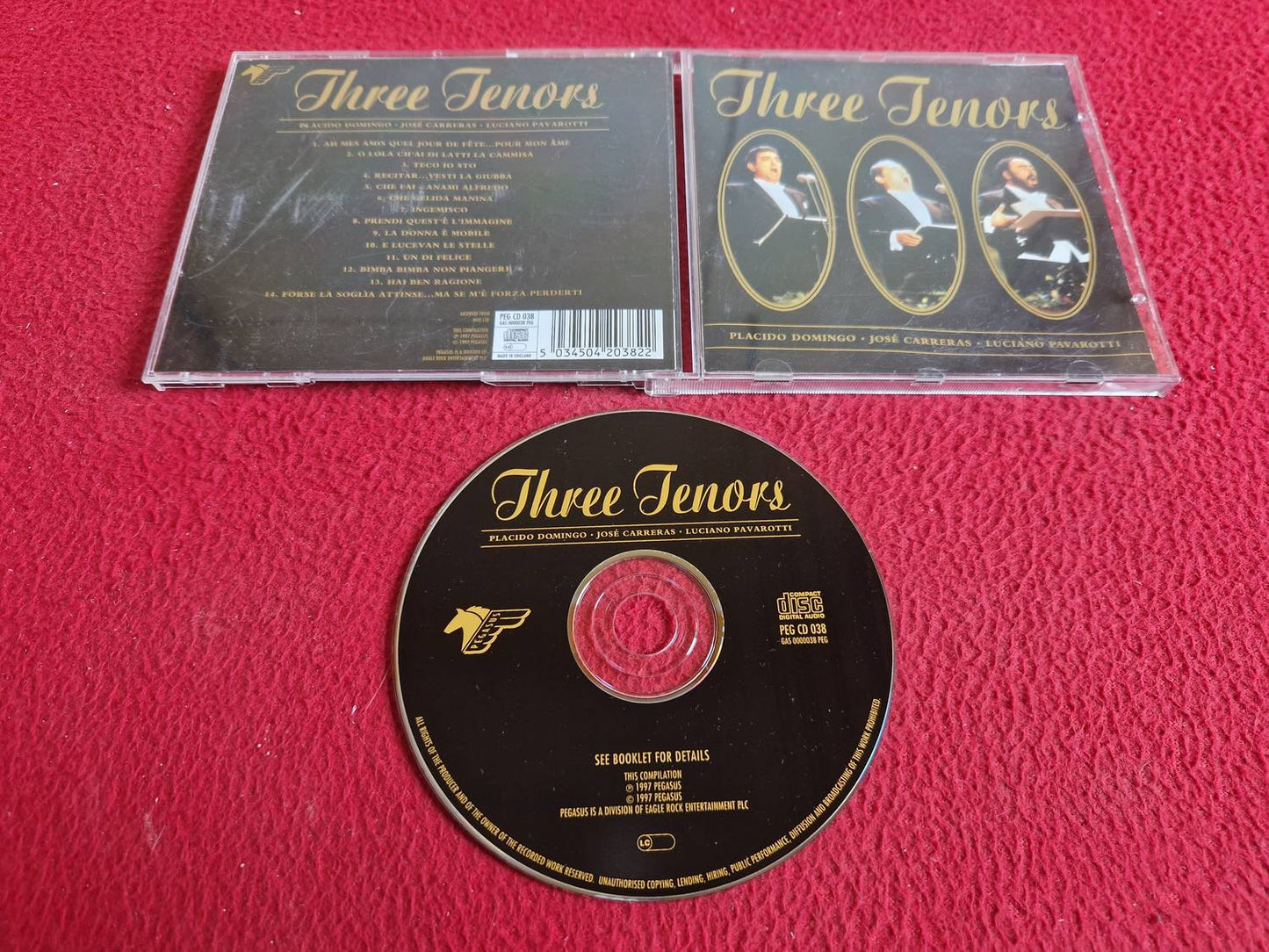 PLACIDO DOMINGO / JOSE CARRERAS / LUCIANO PAVAROTTI THREE TENORS CD