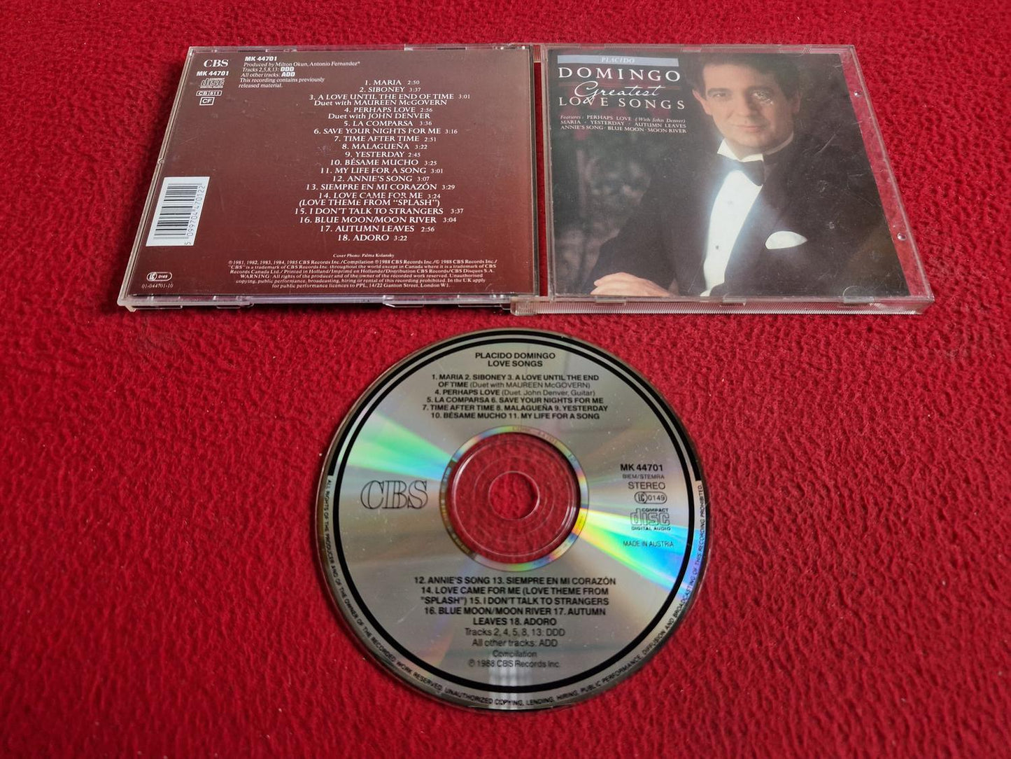 PLACIDO DOMINGO LOVE SONGS CD