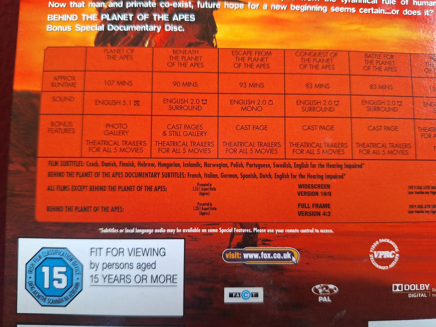 PLANET OF THE APES SPECIAL EDITION 5 FILMS BOX DVD