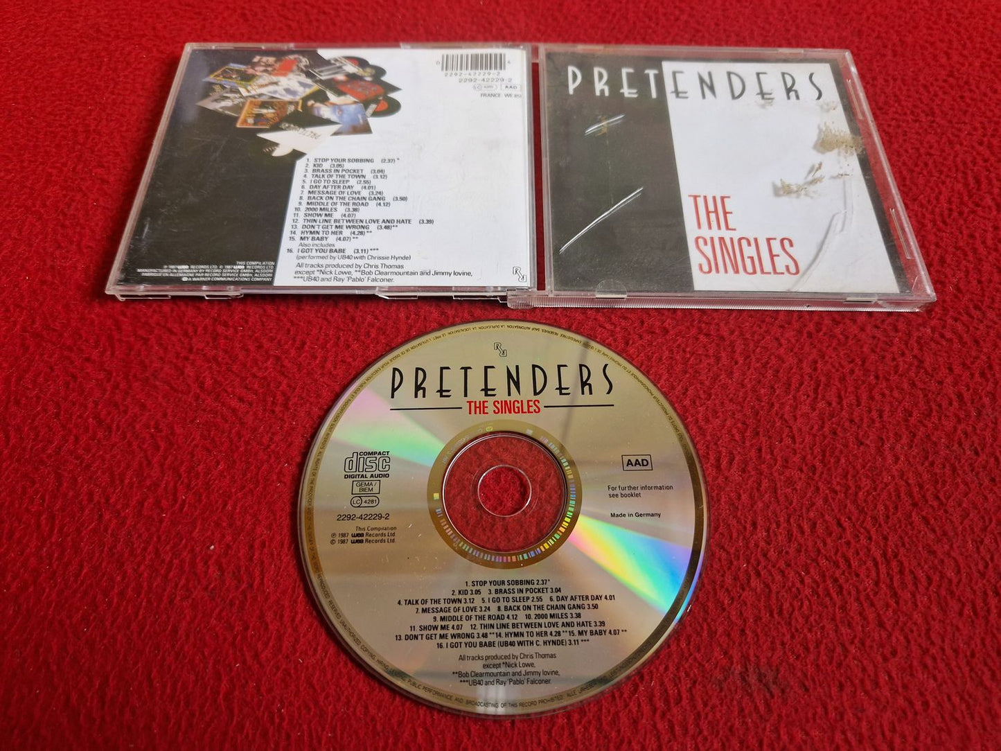 PRETENDERS THE SINGLES CD