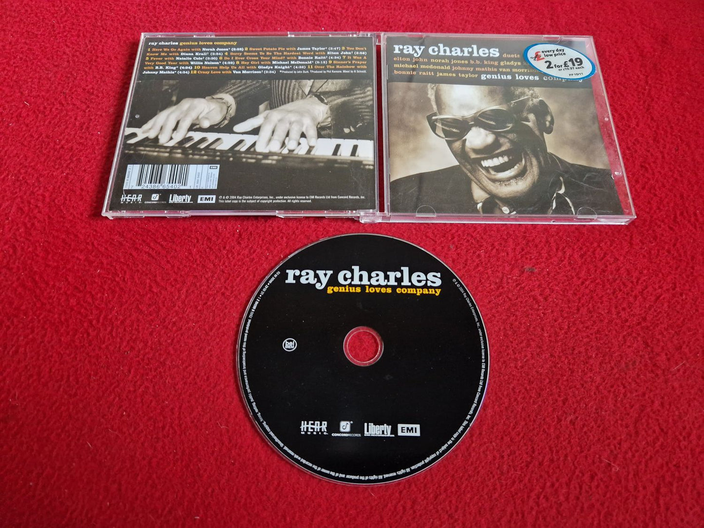 RAY CHARLES GENIUS LOVES COMPANY CD