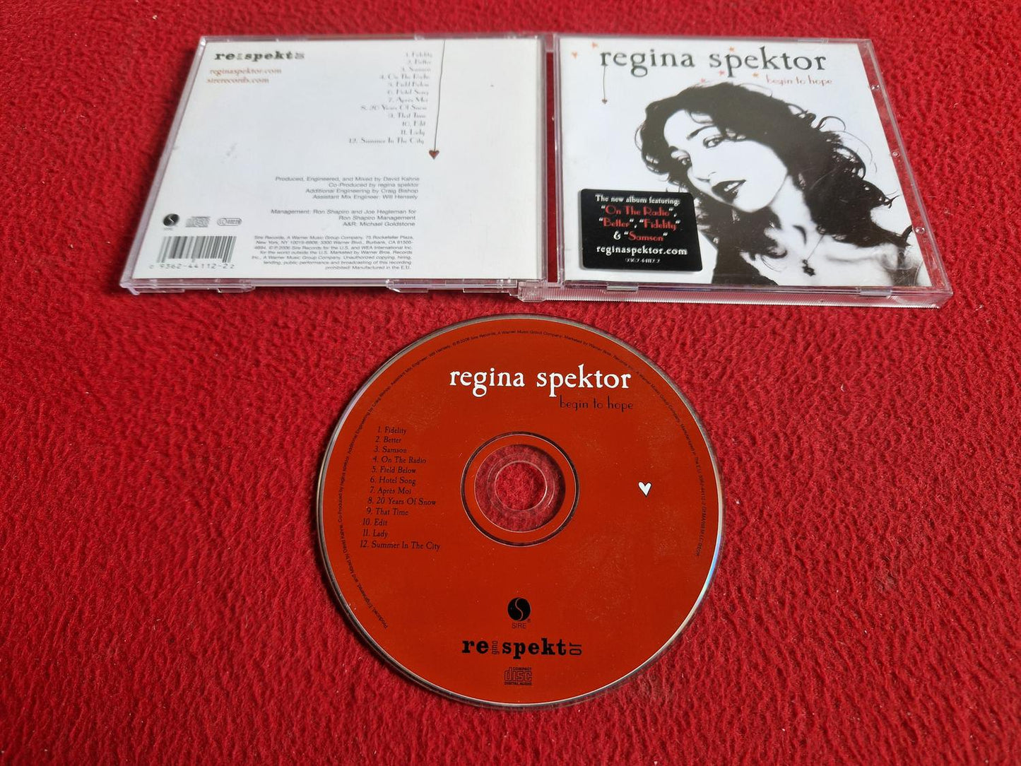 REGINA SPEKTOR BEGIN TO HOPE CD