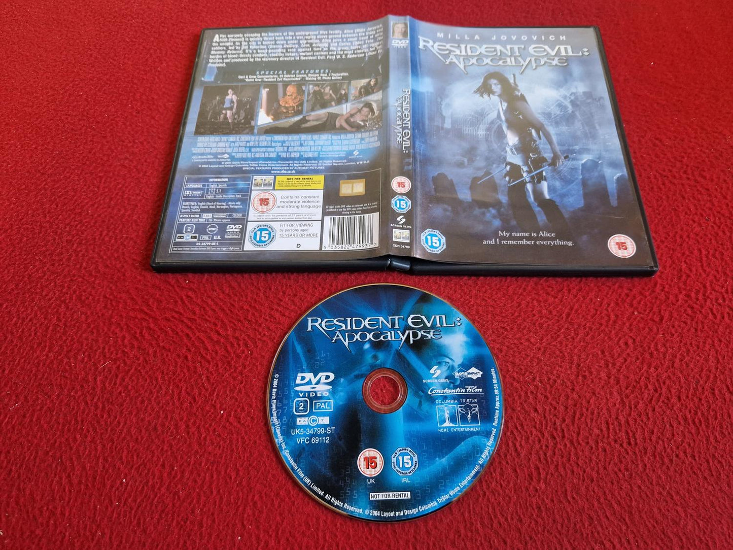 RESIDENT EVIL APOCALYPSE DVD