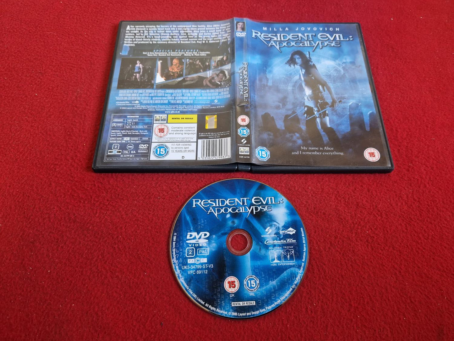RESIDENT EVIL APOCALYPSE till DVD