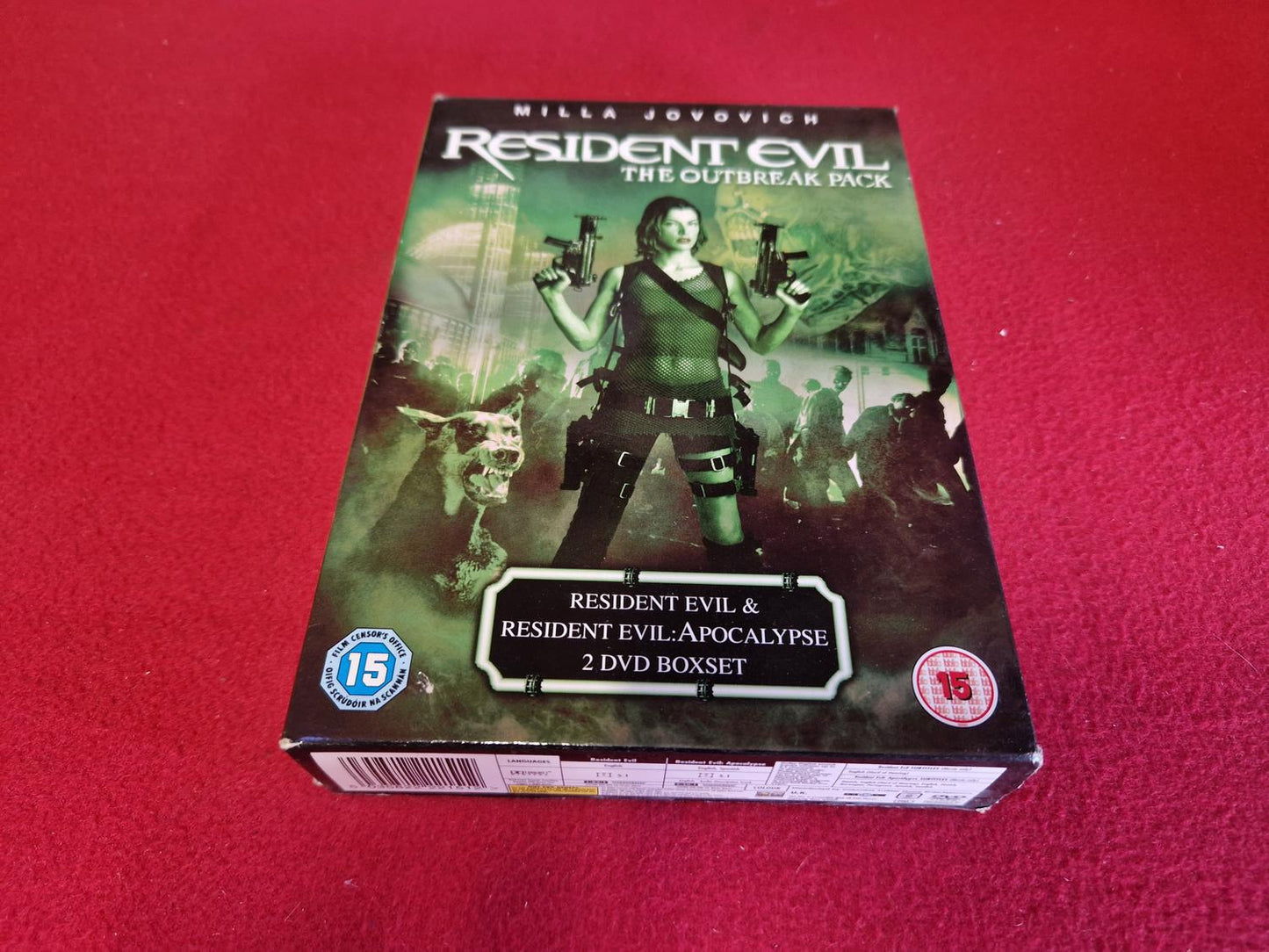 RESIDENT EVIL THE OUTBREAK PACK BOX till DVD