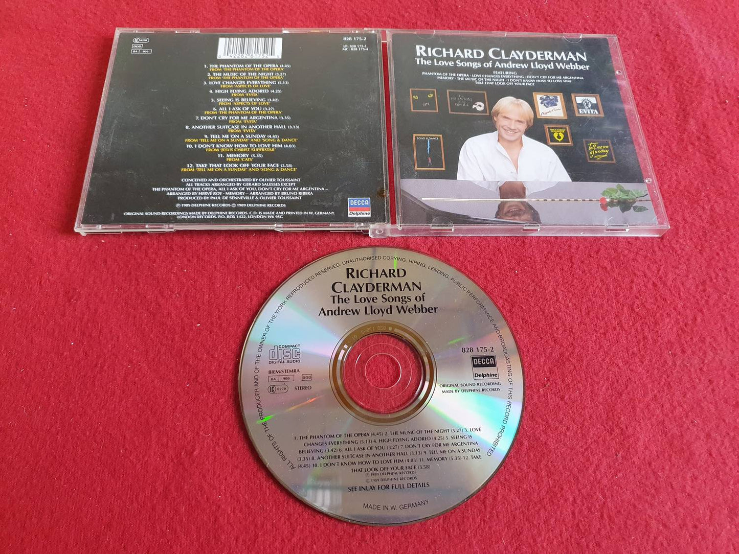 RICHARD CLAYDERMAN THE LOVE SONGS ANDREW LLOYD WEBBER till CD