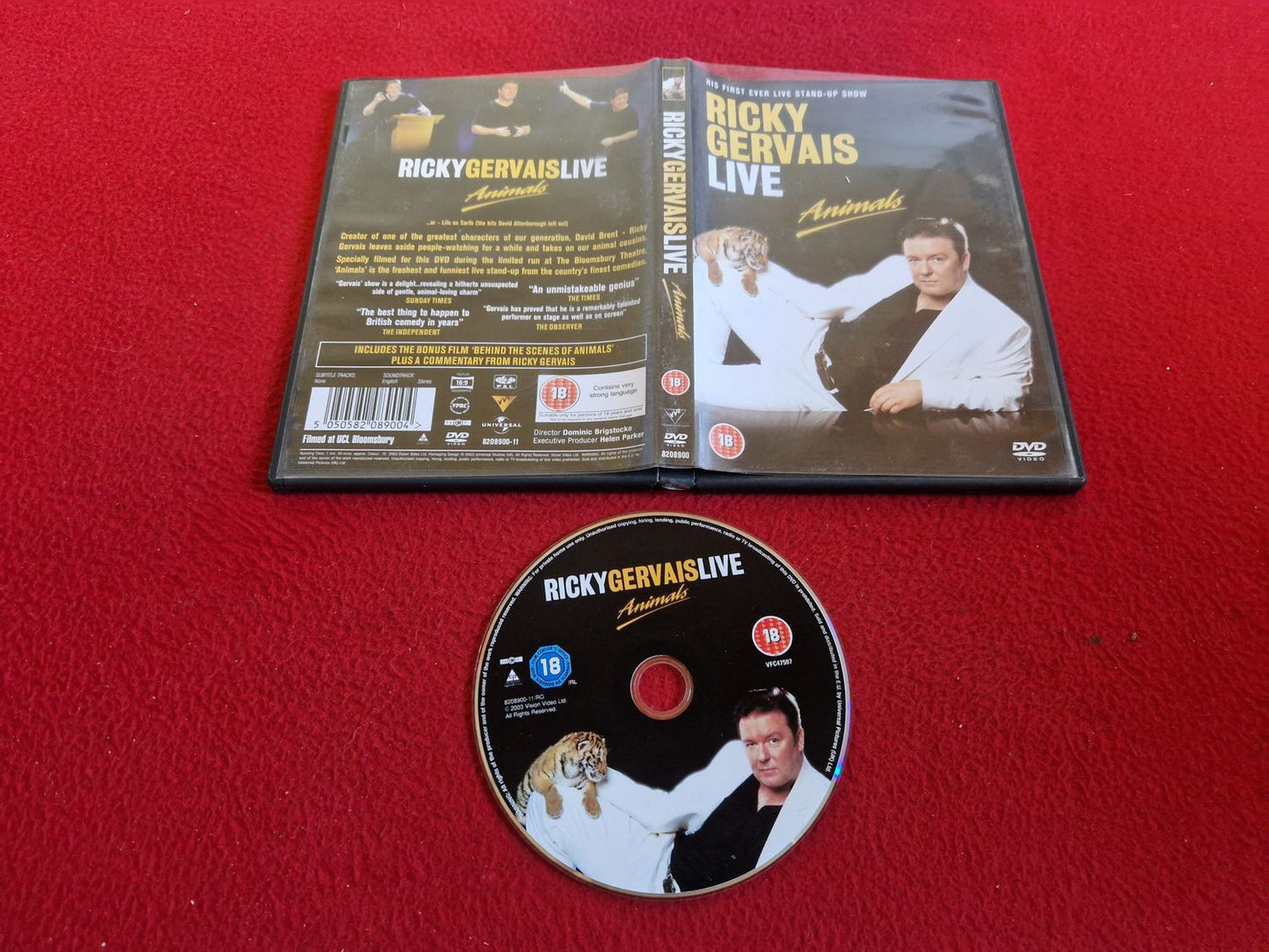 RICKY GERVAIS LIVE ANIMALS DVD
