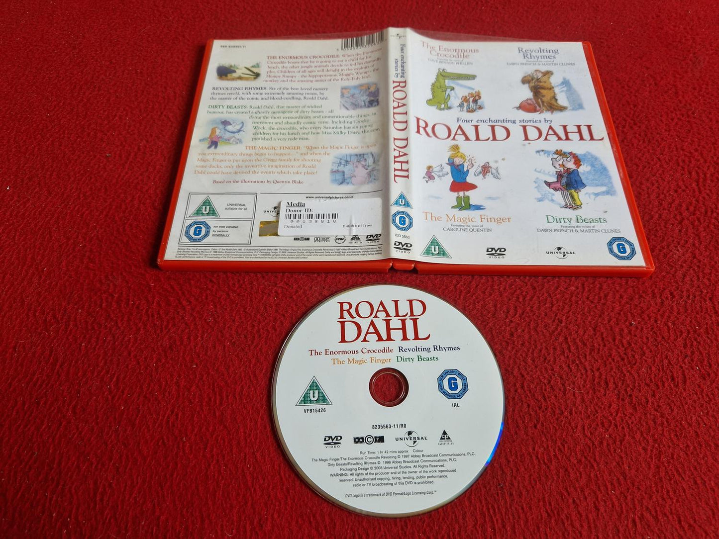 ROALD DAHL ENORMOUS CROCODILE/REVOLTING RHYMES/MAGIC FINGER/DIRTY BEASTS DVD