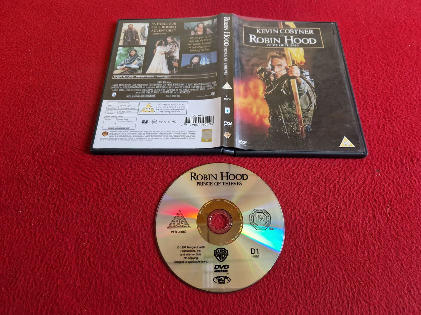 ROBIN HOOD : PRINCE OF THIEVES DVD