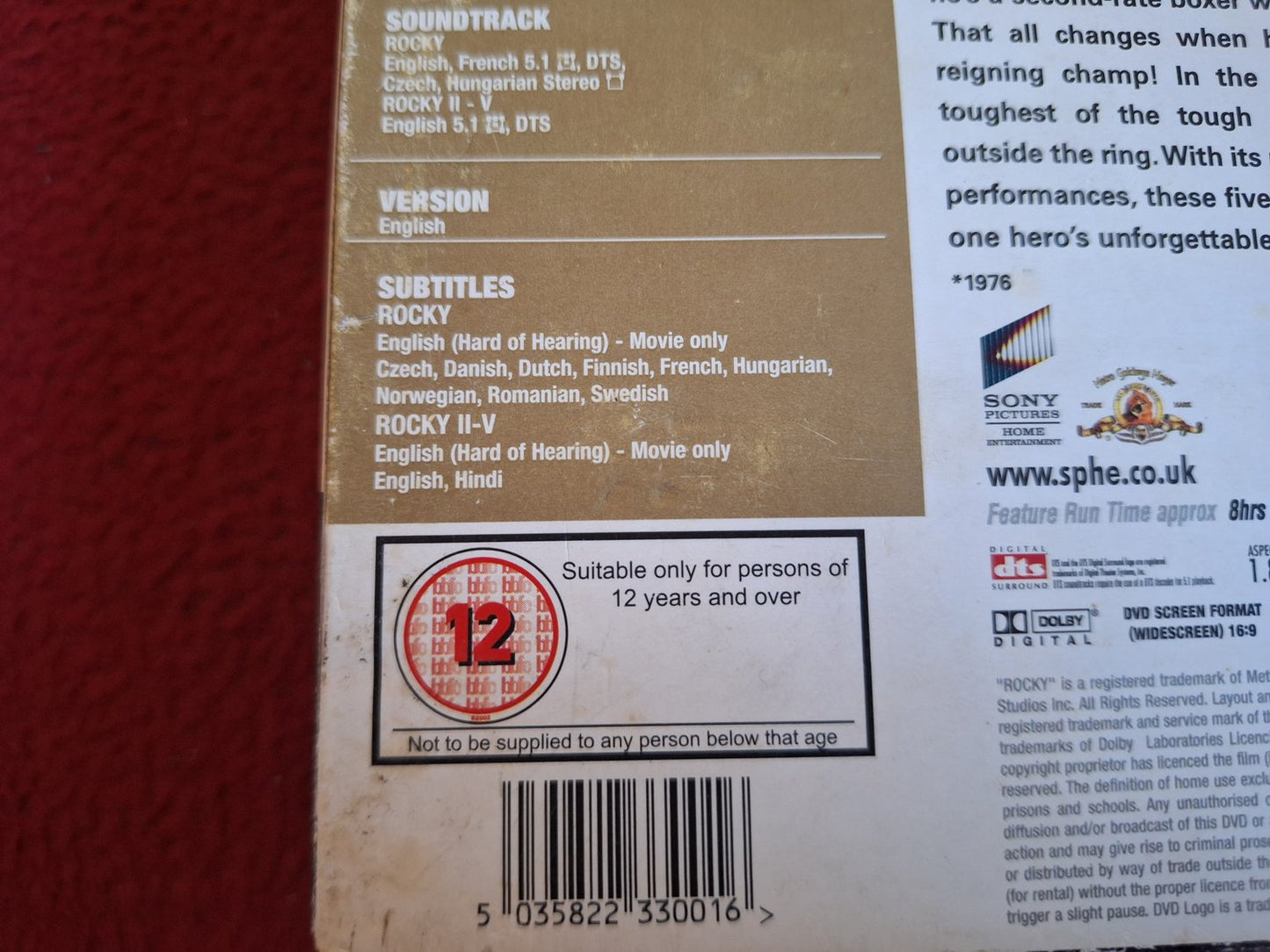 ROCKY ANTHOLOGY ULTIMATE EDITION BOX DVD