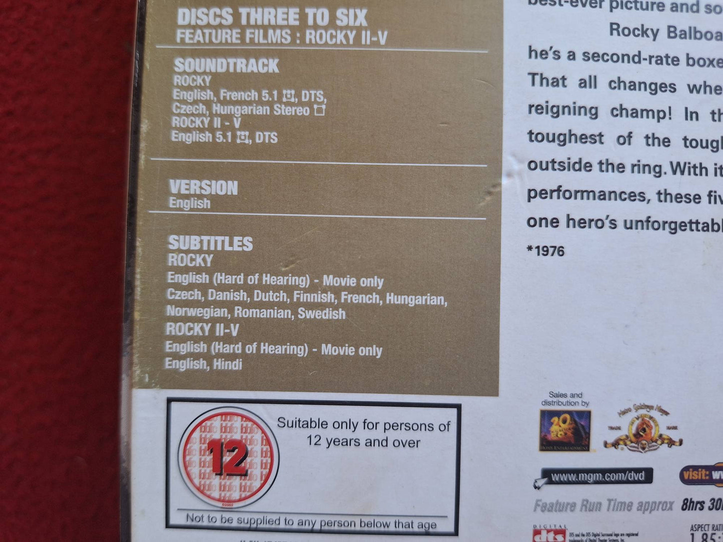 ROCKY ANTHOLOGY ULTIMATE EDITION BOX DVD