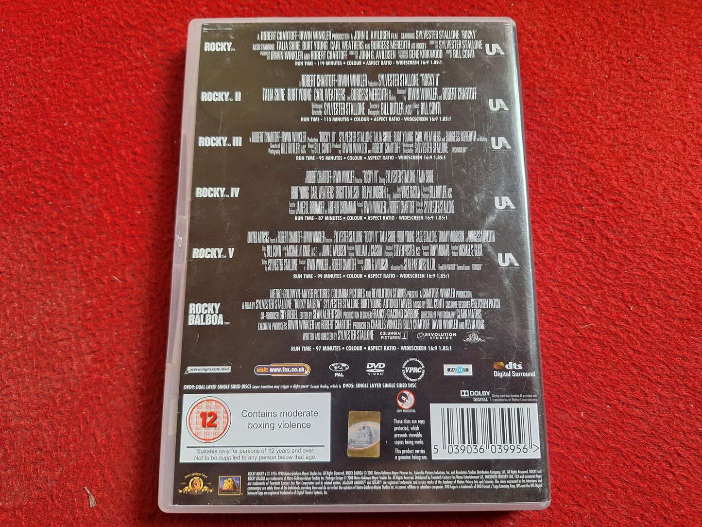ROCKY THE COMPLETE SAGA ALL 6 MOVIES BOX DVD