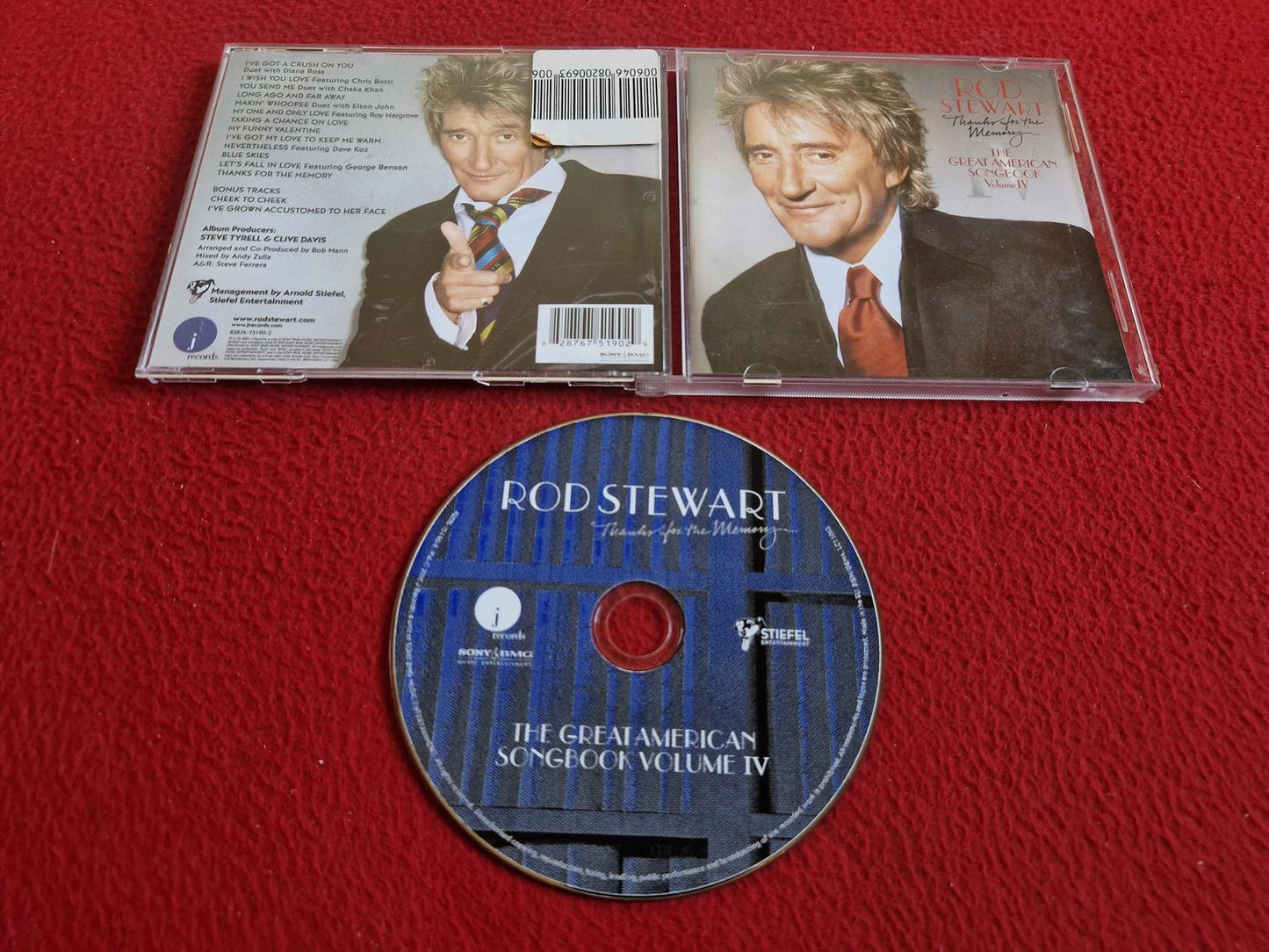 ROD STEWART THANKS FOR THE MEMORY THE GREAT AMERICAN SONGBOOK IV CD