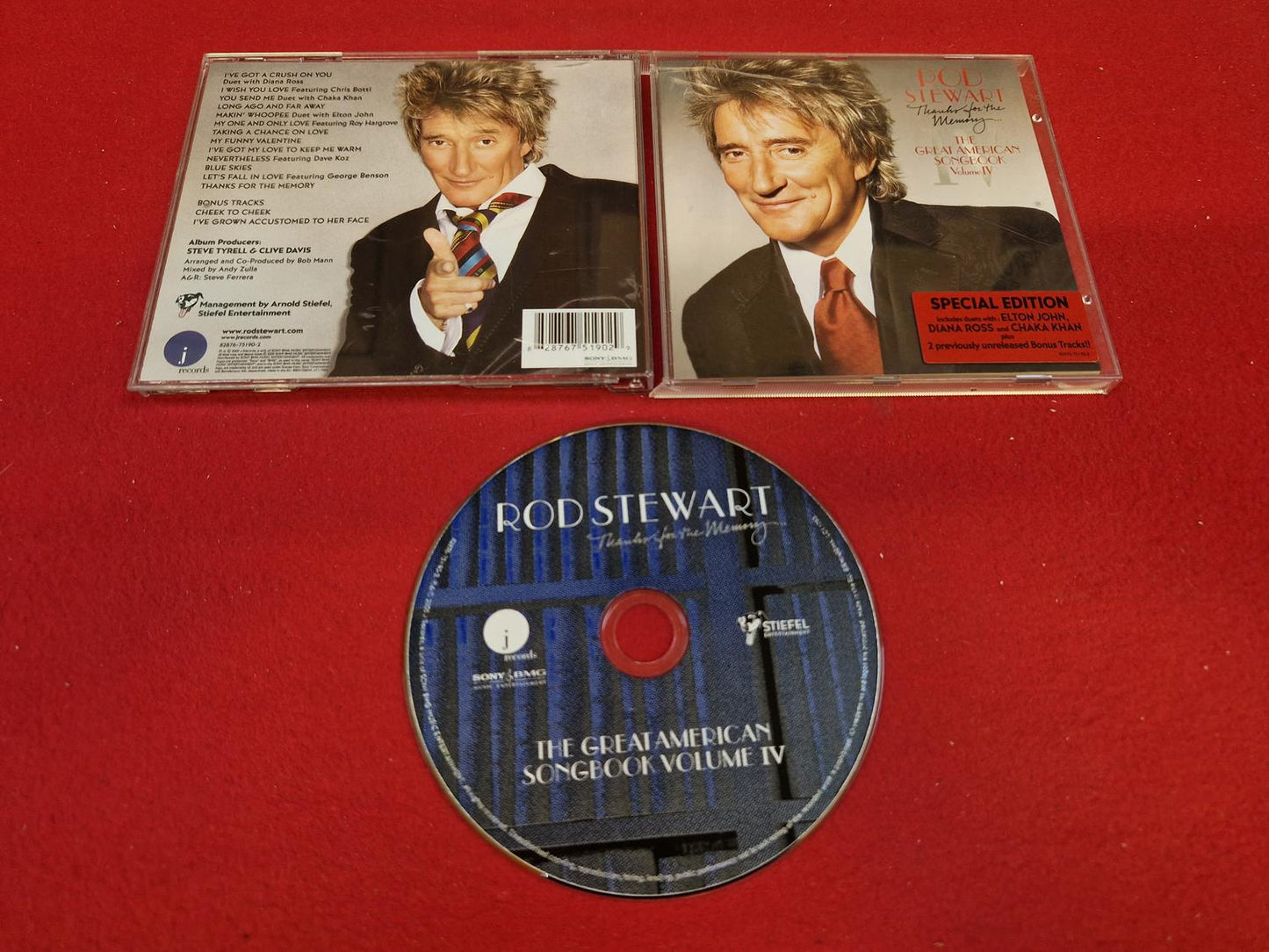 ROD STEWART THANK YOU FOR THE MEMORY THE GREAT AMERICAN SONGBOOK IV till CD