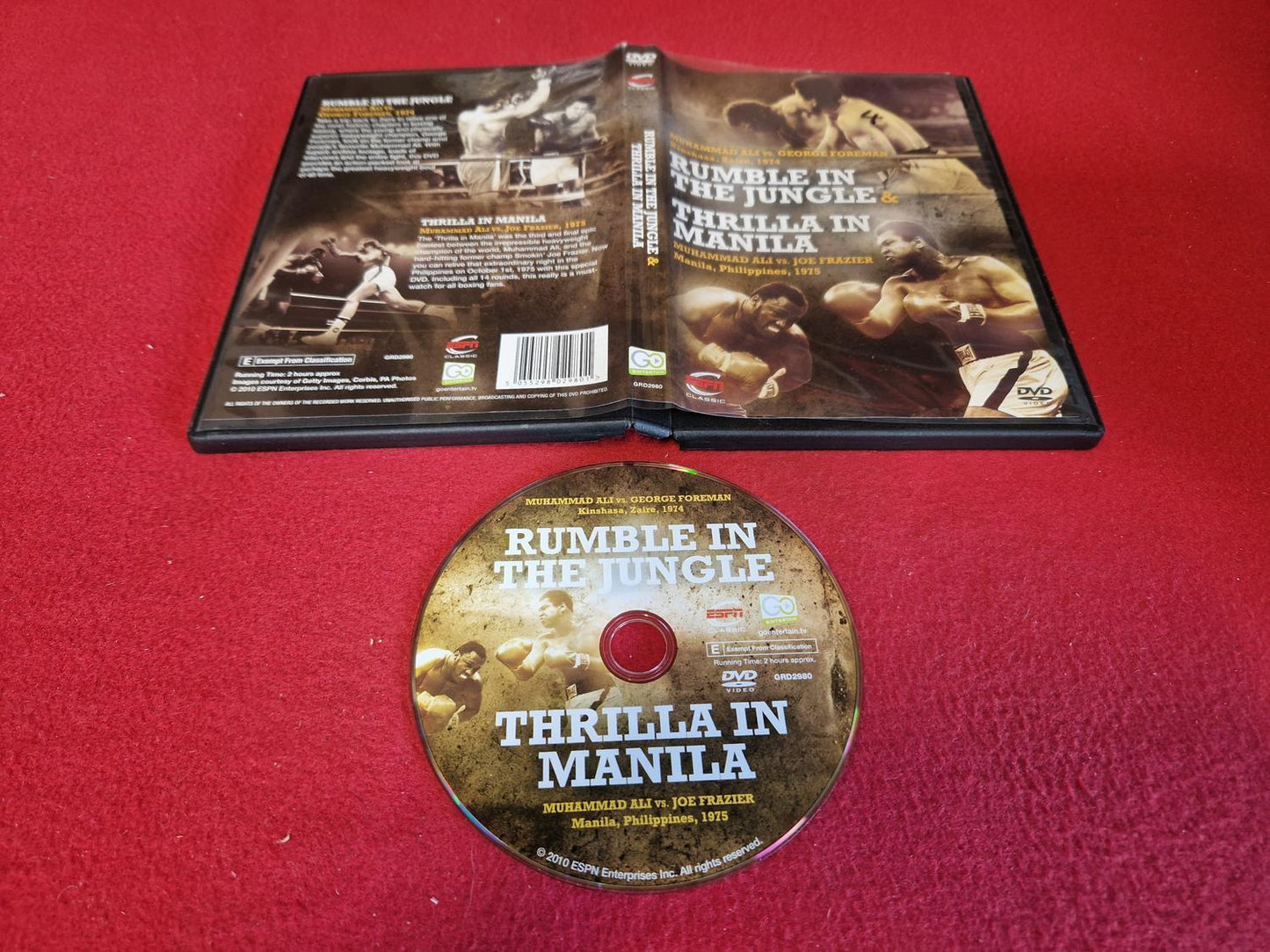 RUMBLE IN THE JUNGLE / THRILLA IN MANILLA till DVD