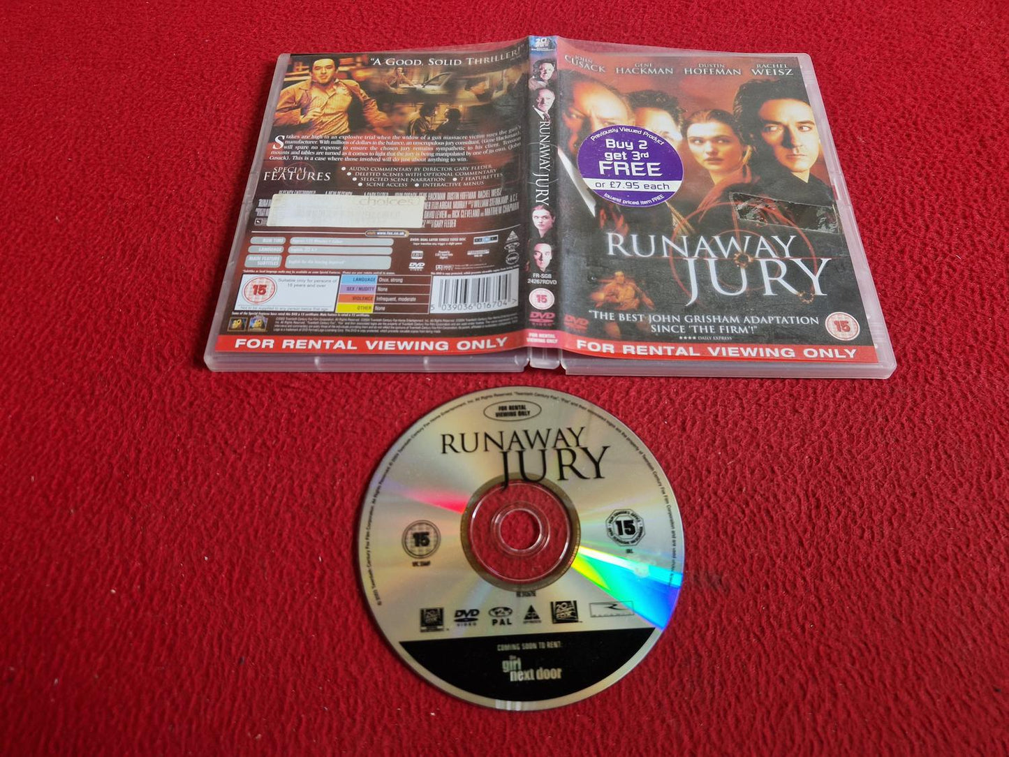 RUNAWAY JURY DVD
