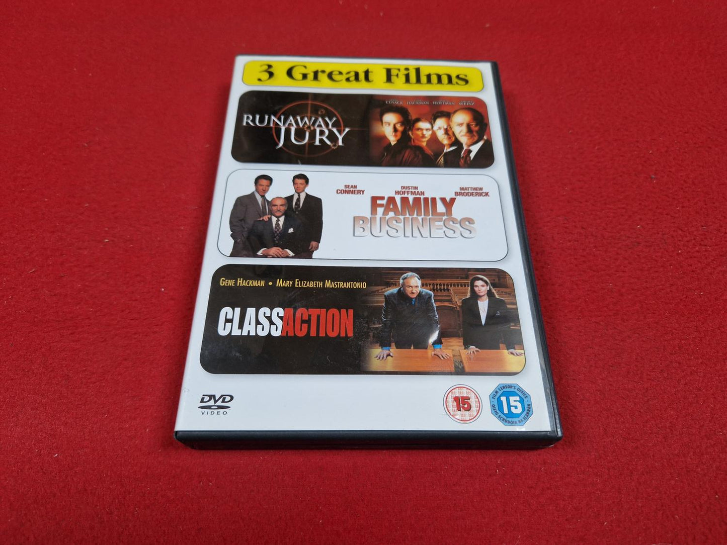 RUNAWAY JURY / FAMILY BUSINESS / CLASS ACTION BOX till DVD