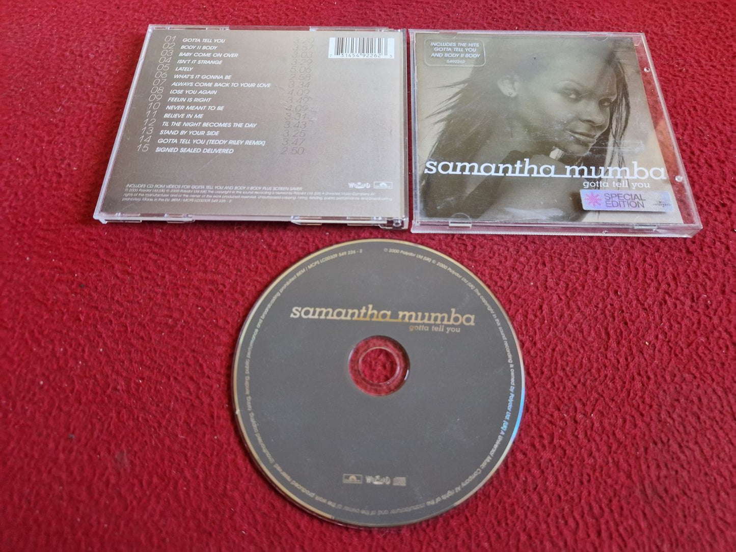 SAMANTHA MUMBA GOTTA TELL YOU CD