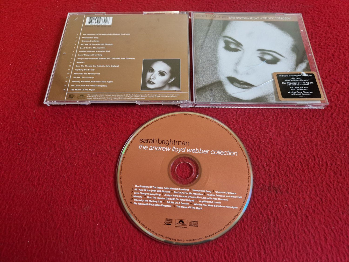 SARAH BRIGHTMAN THE ANDREW LLOYD WEBBER COLLECTION CD