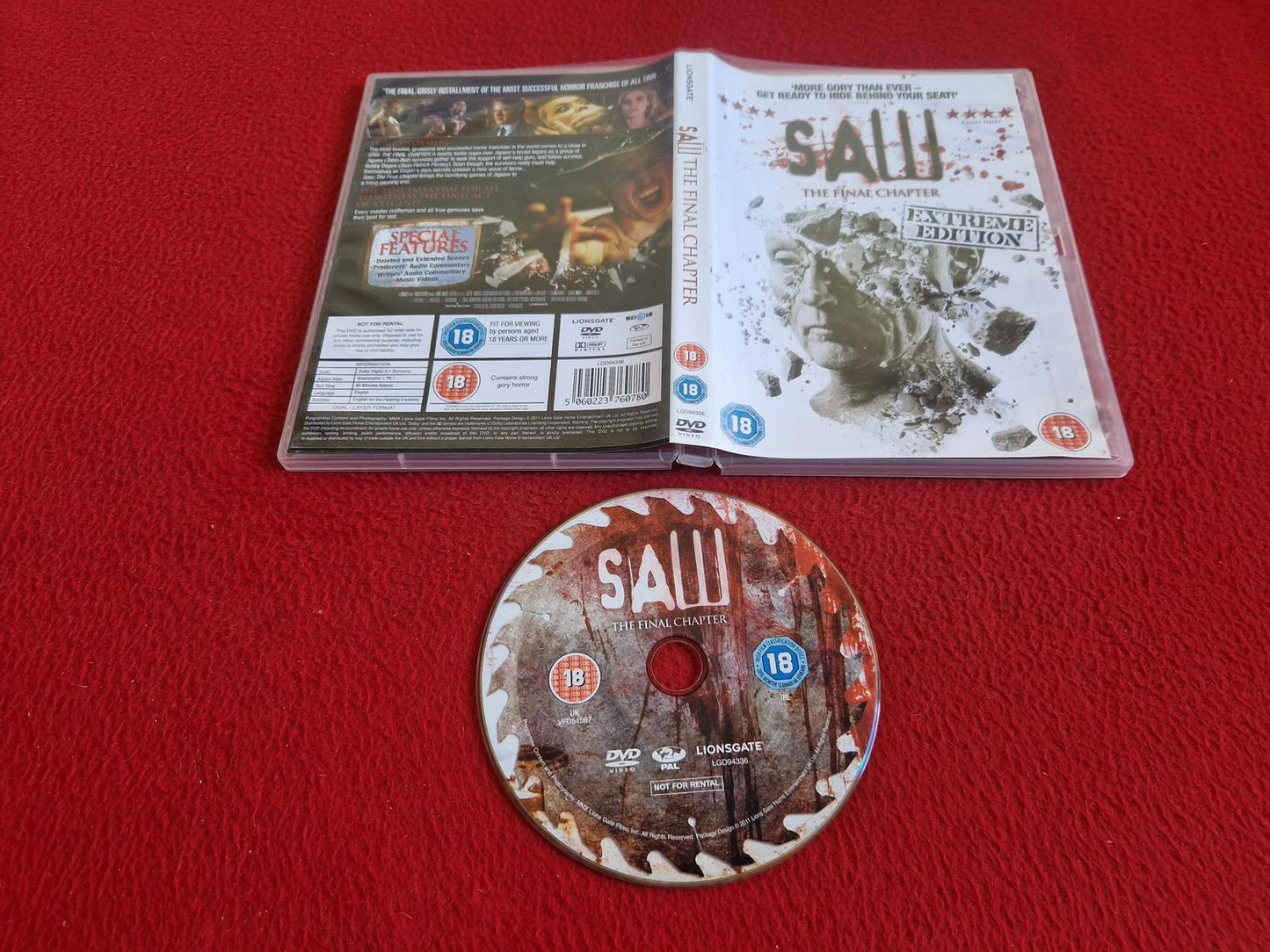 SAW THE FINAL CHAPTER DVD