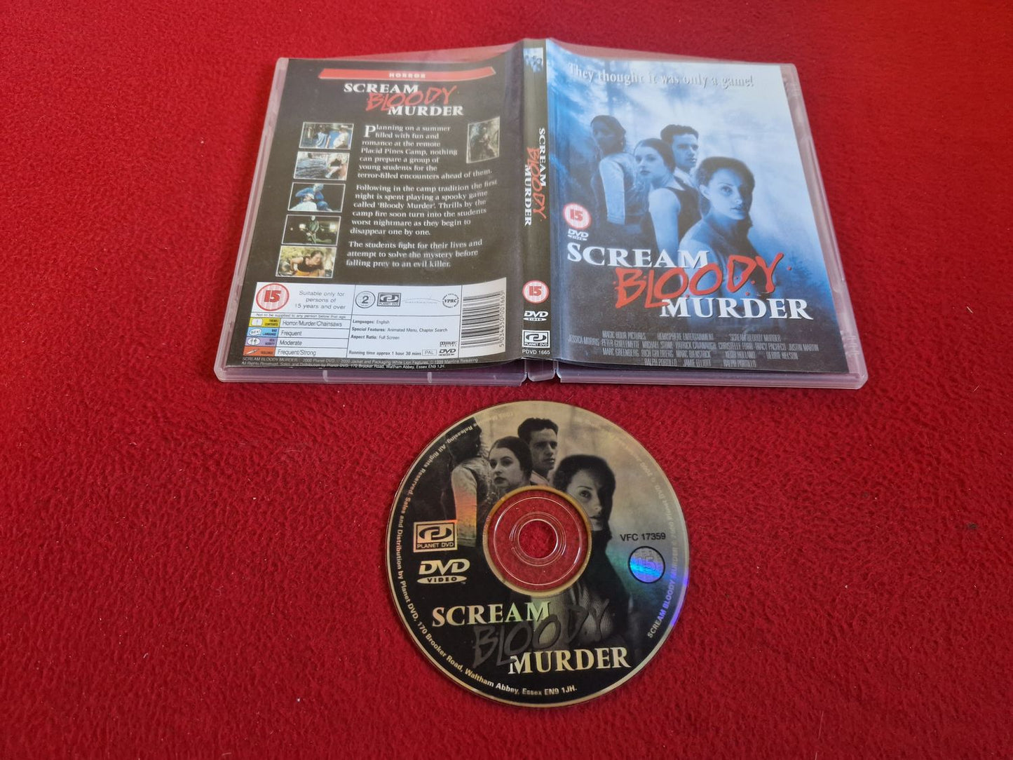 SCREAM BLOODY MURDER DVD