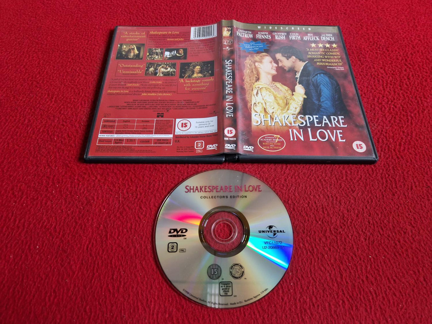 SHAKESPEARE IN LOVE DVD