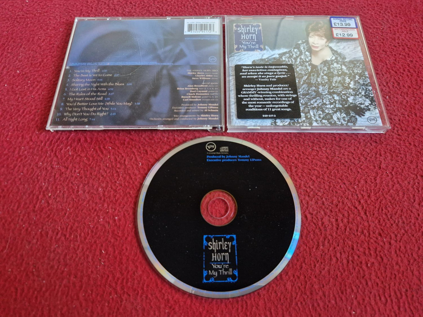 SHIRLEY HORN YOU'RE MY THRILL CD