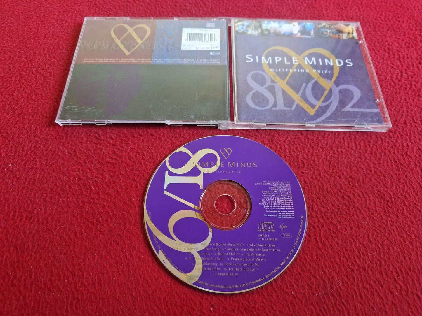 SIMPLE MINDS GLITTERING PRIZE 81/92 CD