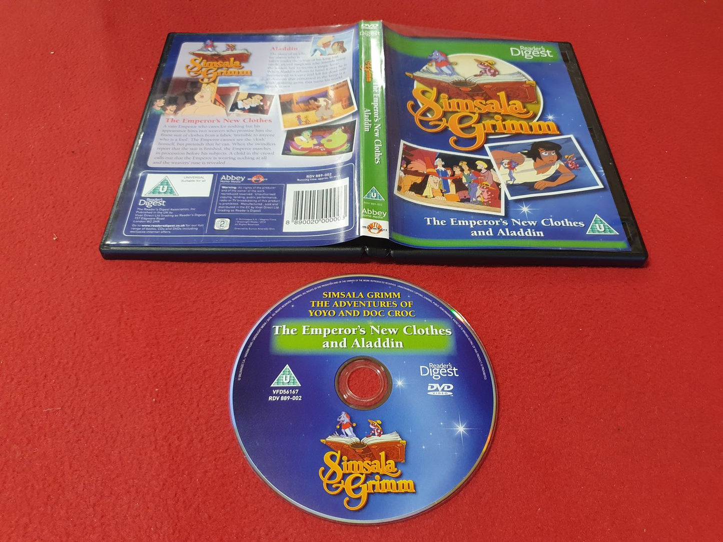 SIMSALA GRIMM THE EMPERORS NEW CLOTHES / ALADDIN till DVD
