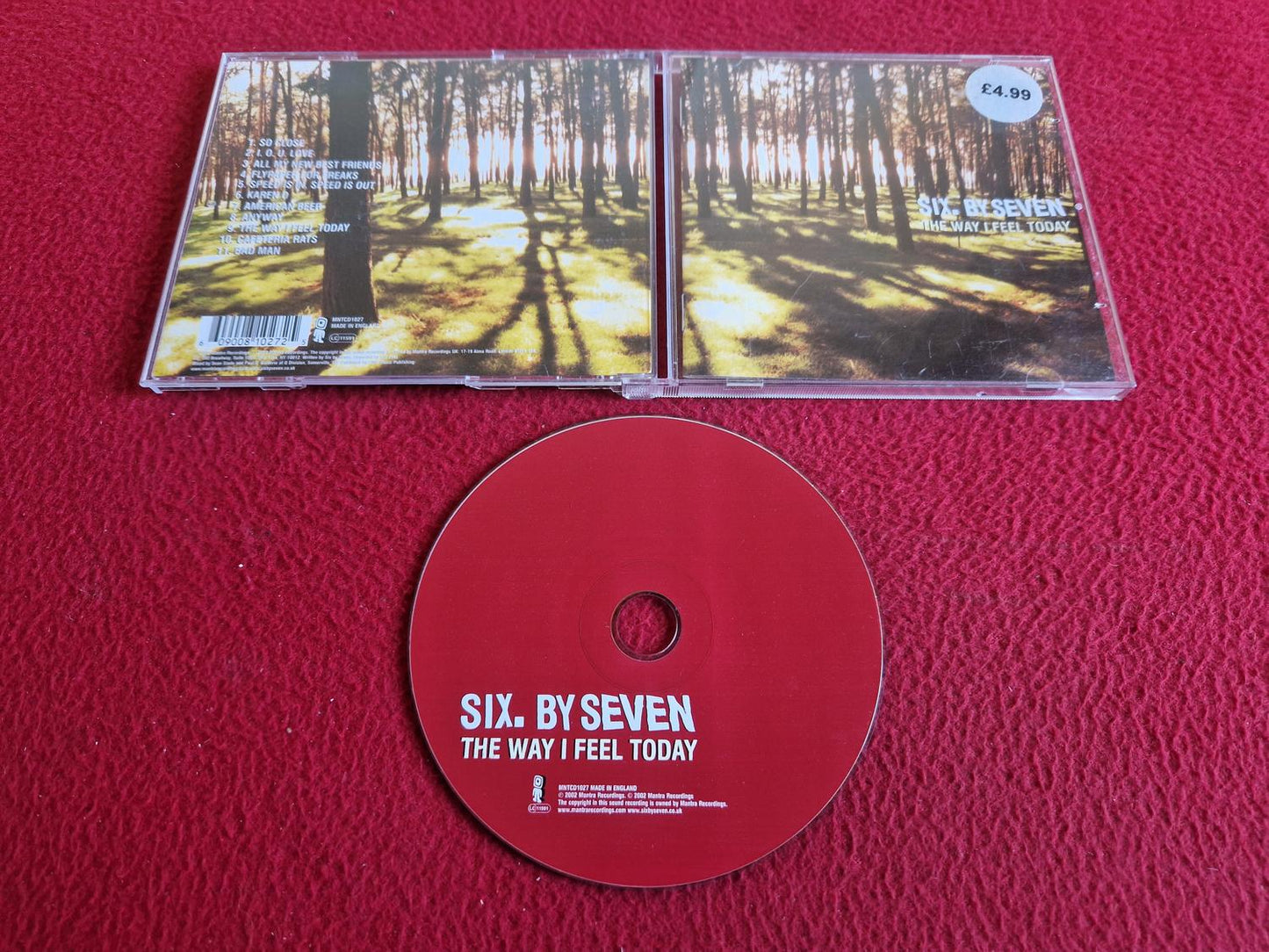 SIX BY SEVEN THE WAY I FEEL TODAY CD