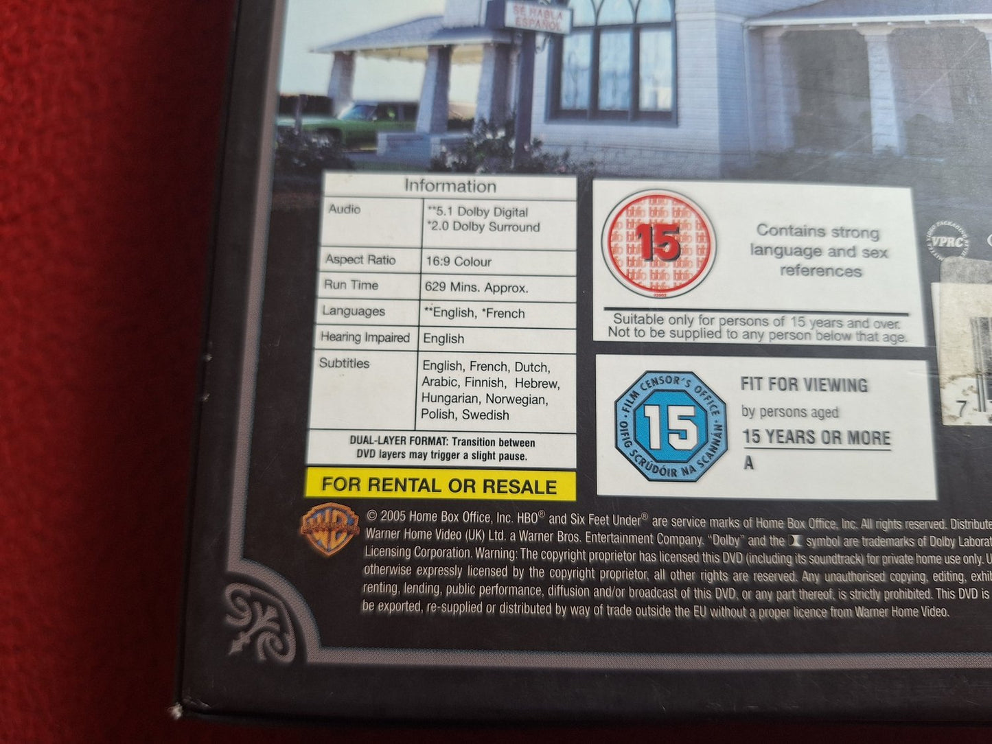 SIX FEET UNDER SERIES 3 BOX DVD