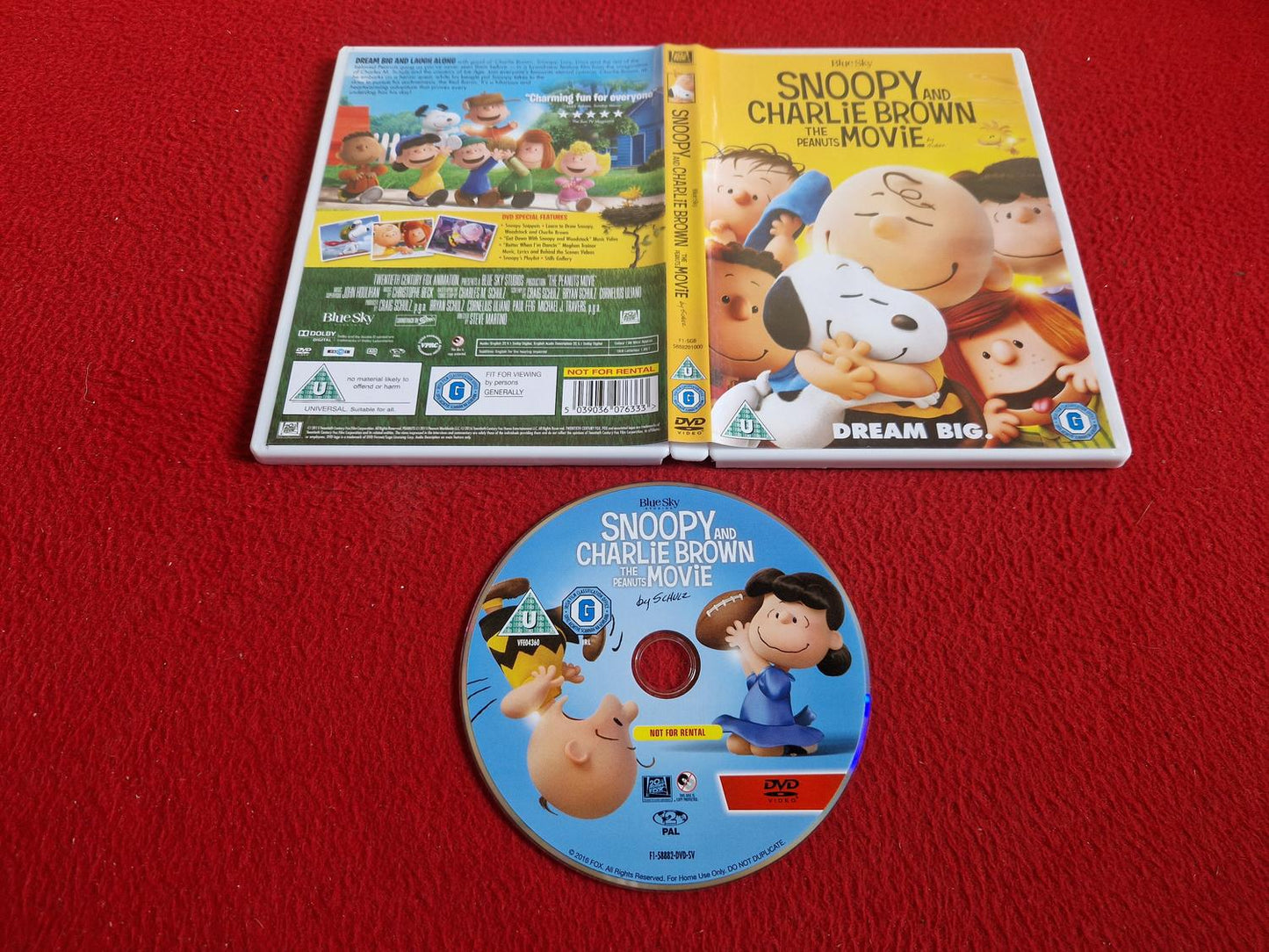 SNOOPY AND CHARLIE BROWN THE PEANUTS MOVIE DVD
