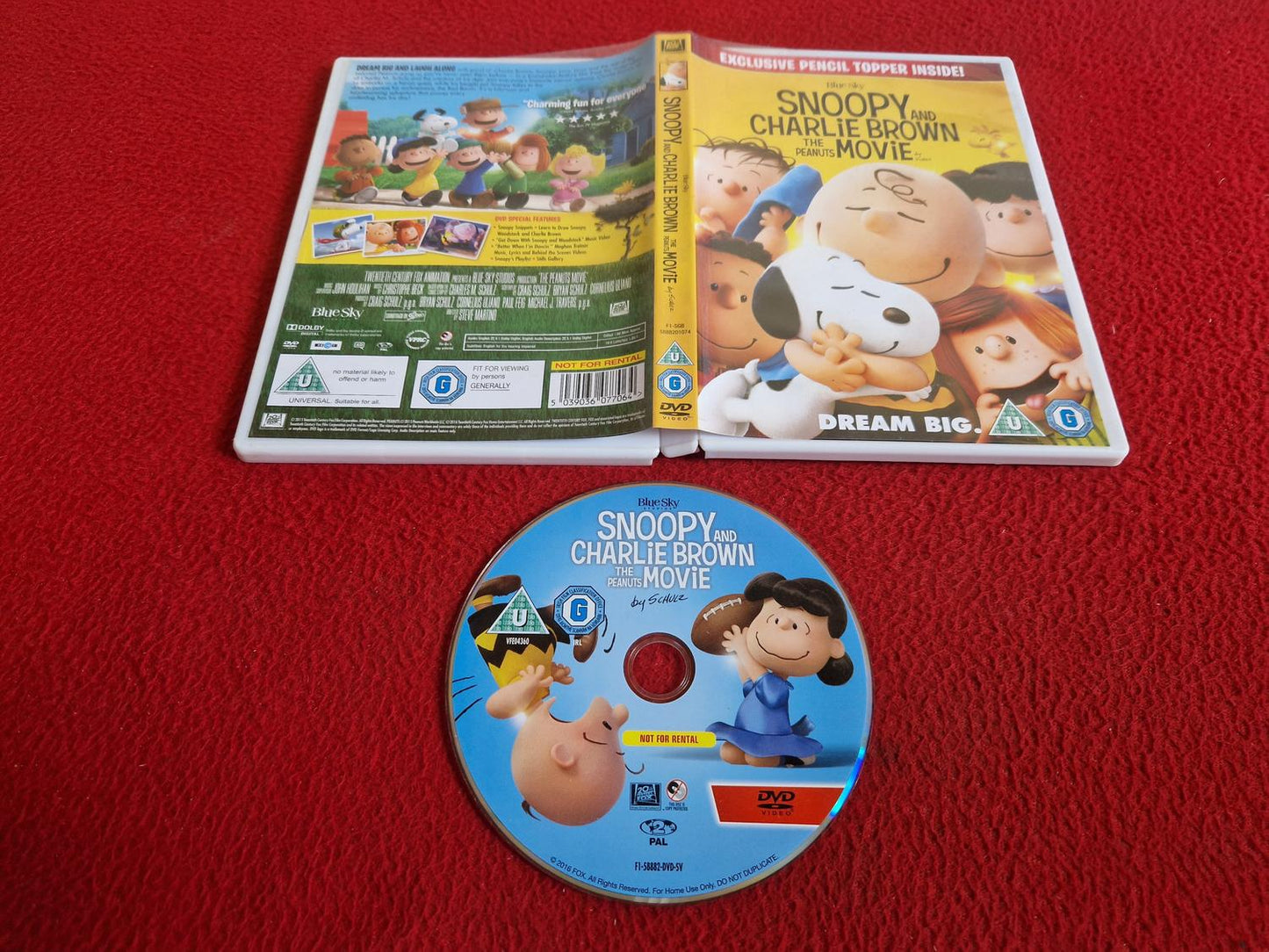 SNOOPY AND CHARLIE BROWN THE PEANUTS MOVIE DVD